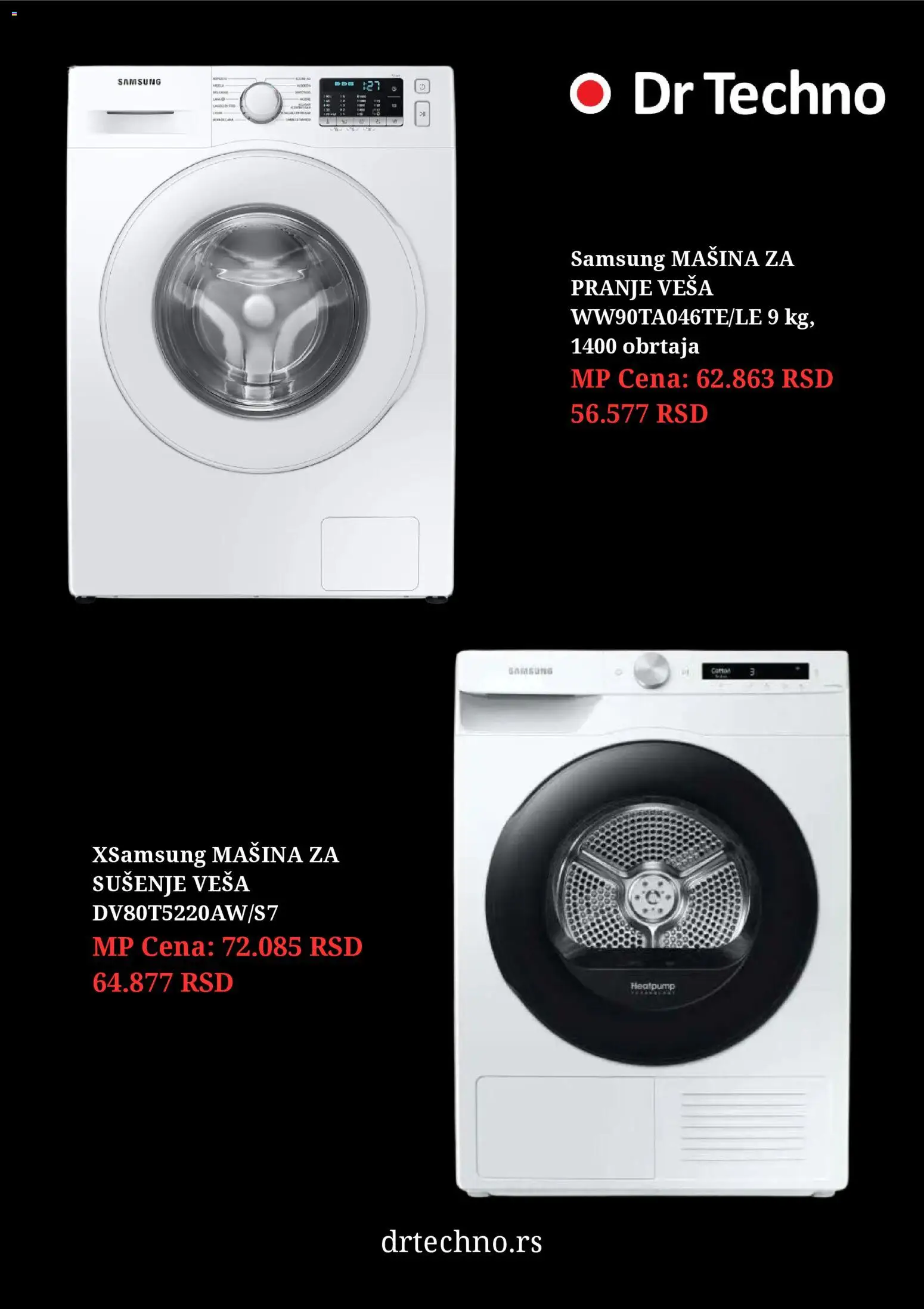 Dr Techno katalog - važi od 01.04.2026 | Strana: 2 | Proizvode: Mašina za pranje veša, Mašina za sušenje veša