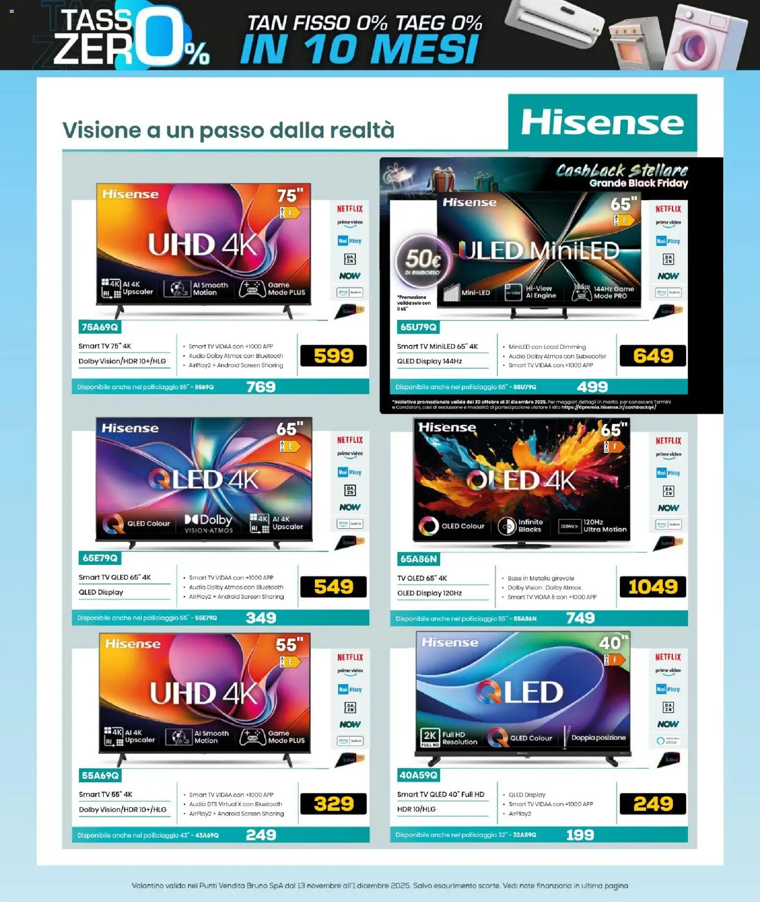 Volantino BRUNO del 13.11.2025 | Pagina: 43 | Prodotti: smart TV, TV, Video, Audio