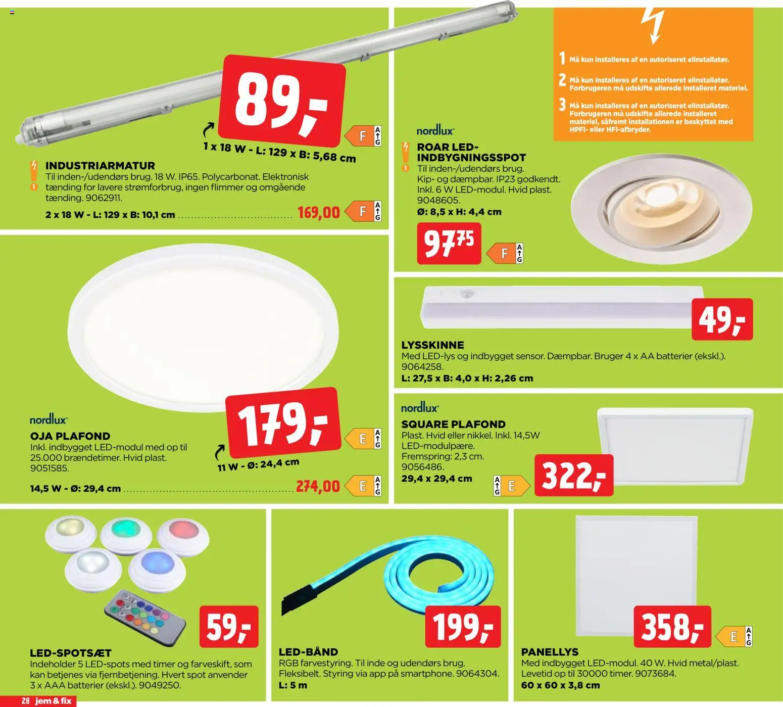 Jem & fix tilbudsavis – gyldig fra 19.04.2026 | Side: 28 | Produkter: Batterier, Søm