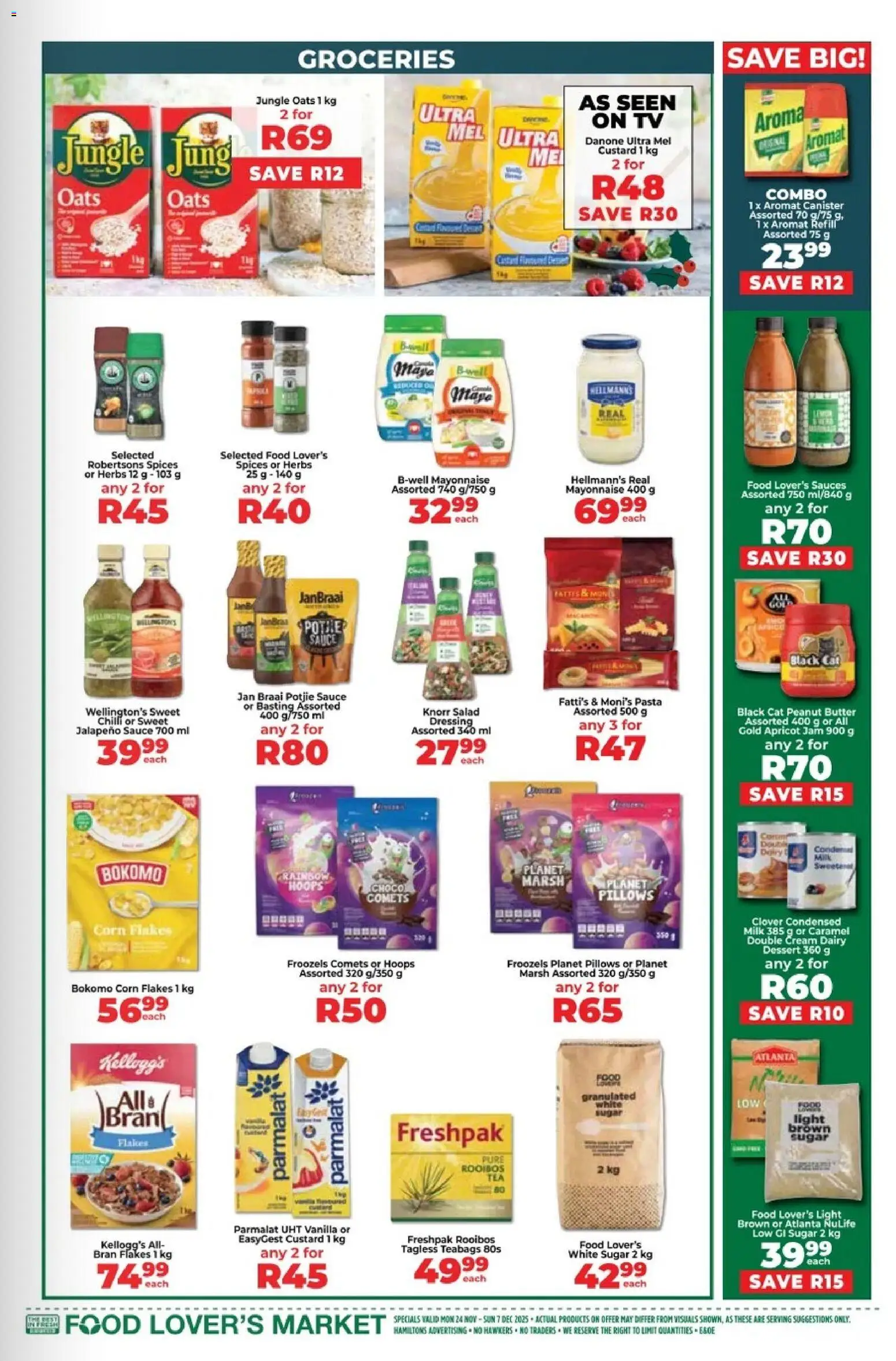 New Food Lover's Market catalogue – valid from 14.11.2025 | Page: 13 | Products: Corn, Butter, Oats, Dressing