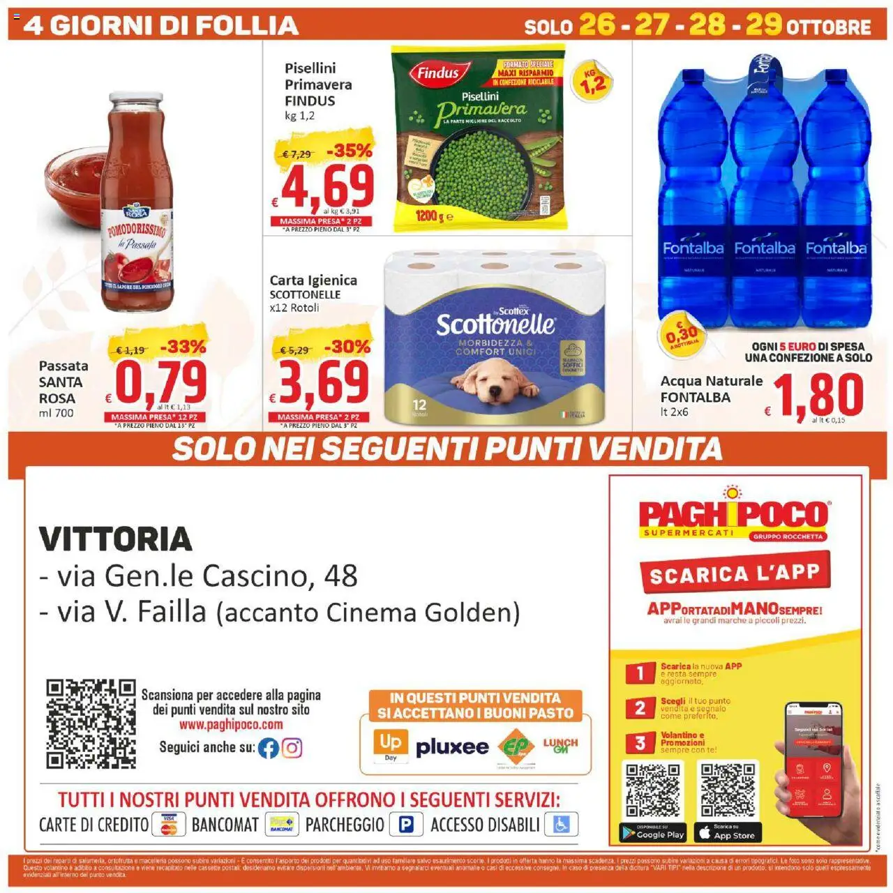 Volantino Paghi Poco del 20.10.2025 | Pagina: 20 | Prodotti: Carta igienica, Tè, Acqua, Presa