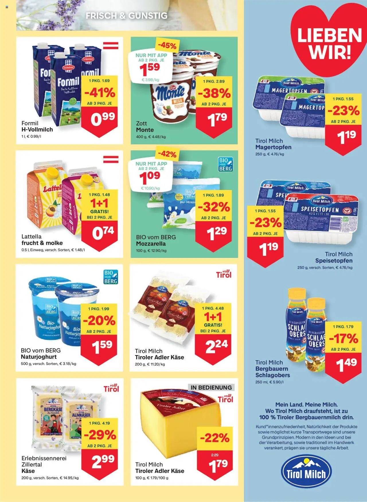 MPREIS Absam gültig ab 13.08.2025 | Seite: 5 | Produkte: Pfirsich, Milch, Käse