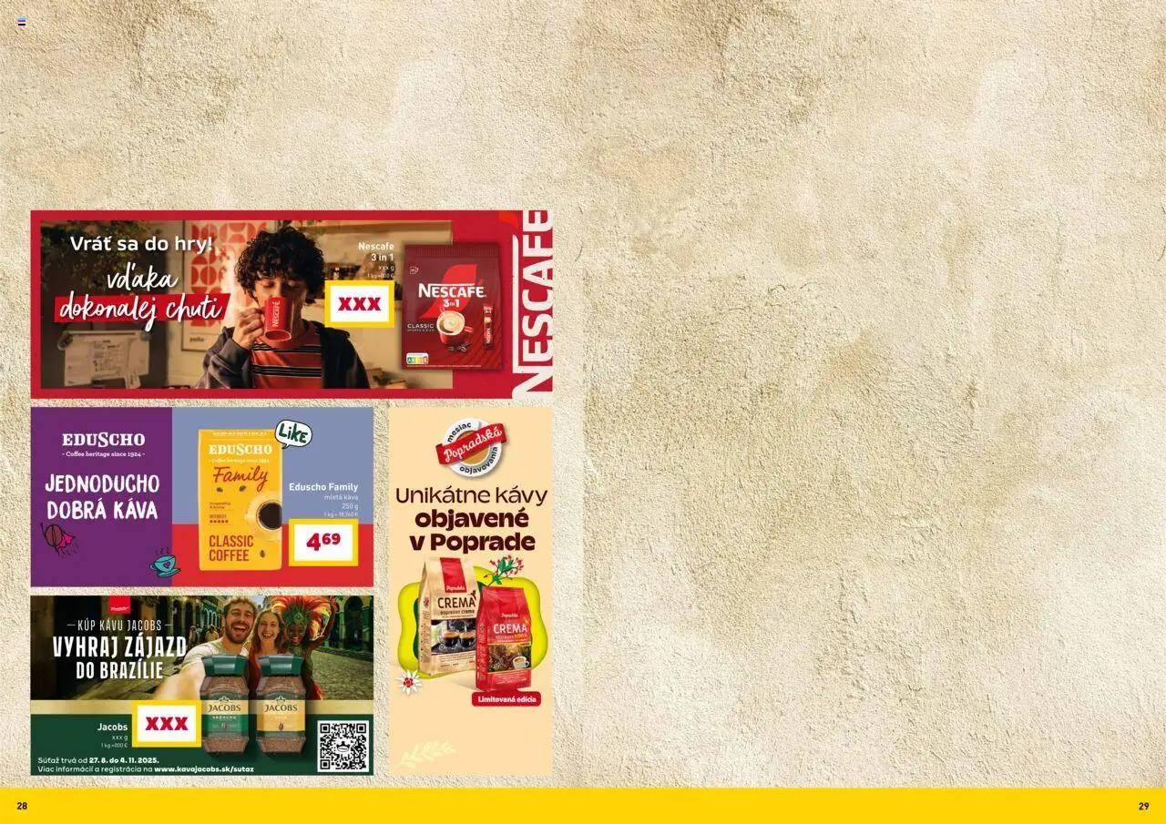 Nové Billa akcie – leták je platný od 01.10.2025 | Strana: 15 | Produkty: Káva, Nescafé Classic
