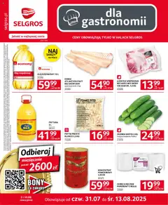 Pogląd oferty "Selgros cash&carry Gazetka - Oferta dla gastronomii" - ważna od 31.07.2025