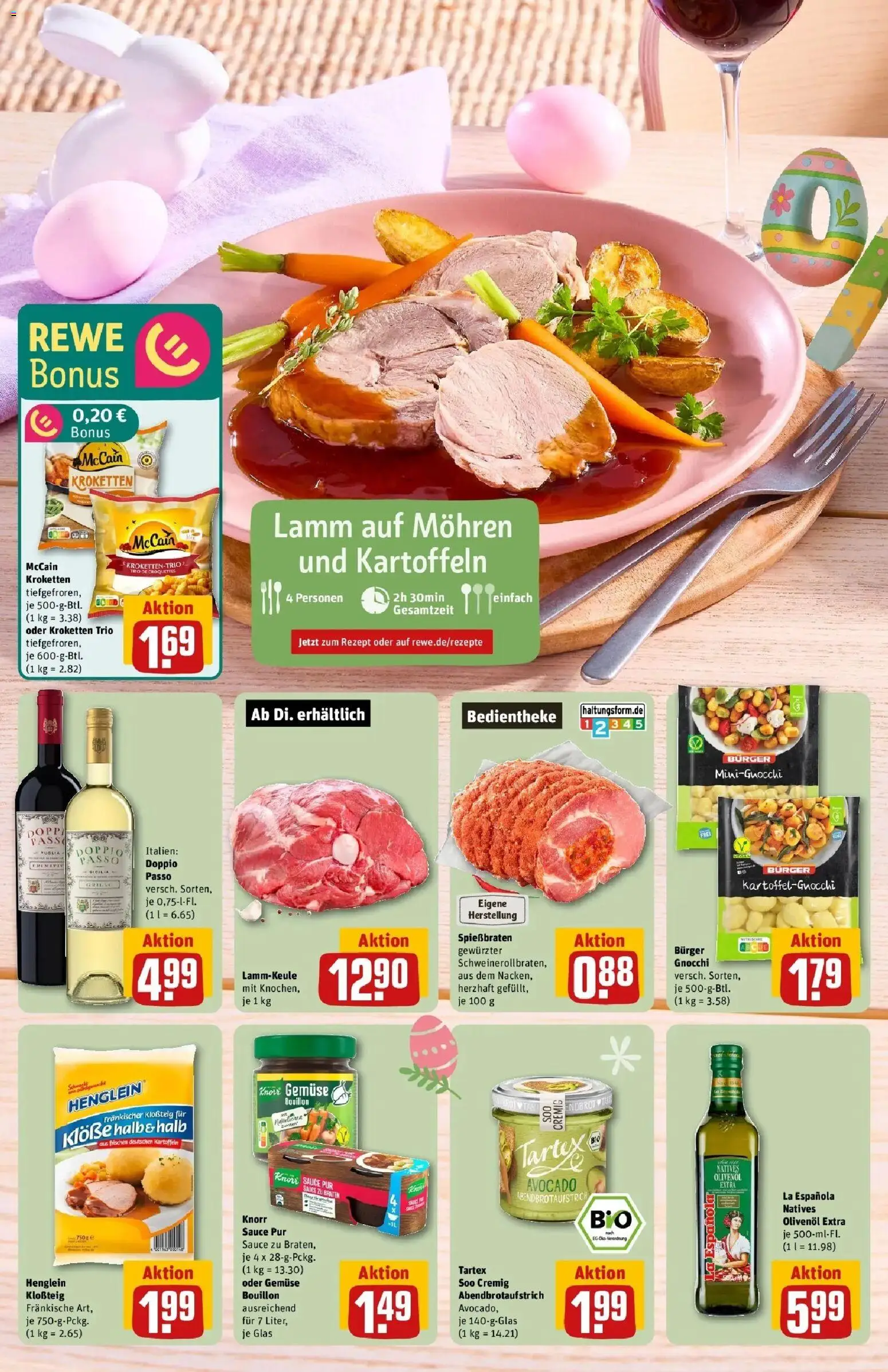 Rewe Prospekt Sinsheim	 – gültig ab 30.03.2026 | Seite: 6 | Produkte: McCain, Kartoffeln, Doppio Passo, Brot