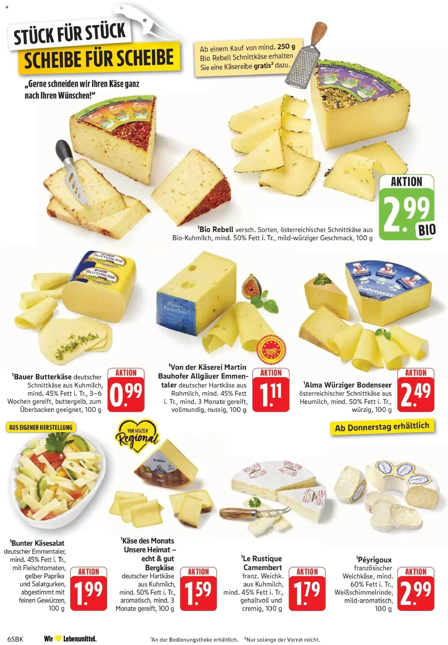 Edeka prospekt Walldorf	 – gültig ab 16.03.2026 | Seite: 6 | Produkte: Butter, Käse, Paprika