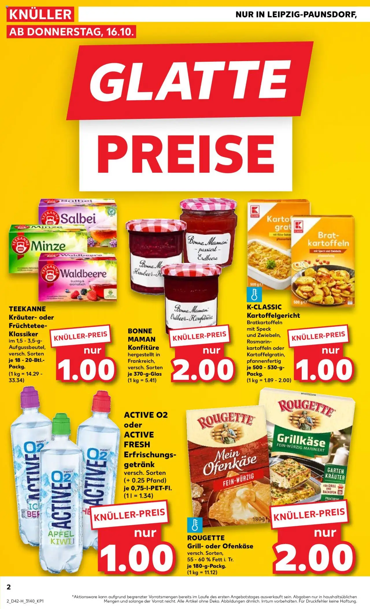 Kaufland prospekt Leipzig	 – gültig ab 16.10.2025 | Seite: 2 | Produkte: Grill, Kartoffeln, Teekanne, Bonne maman