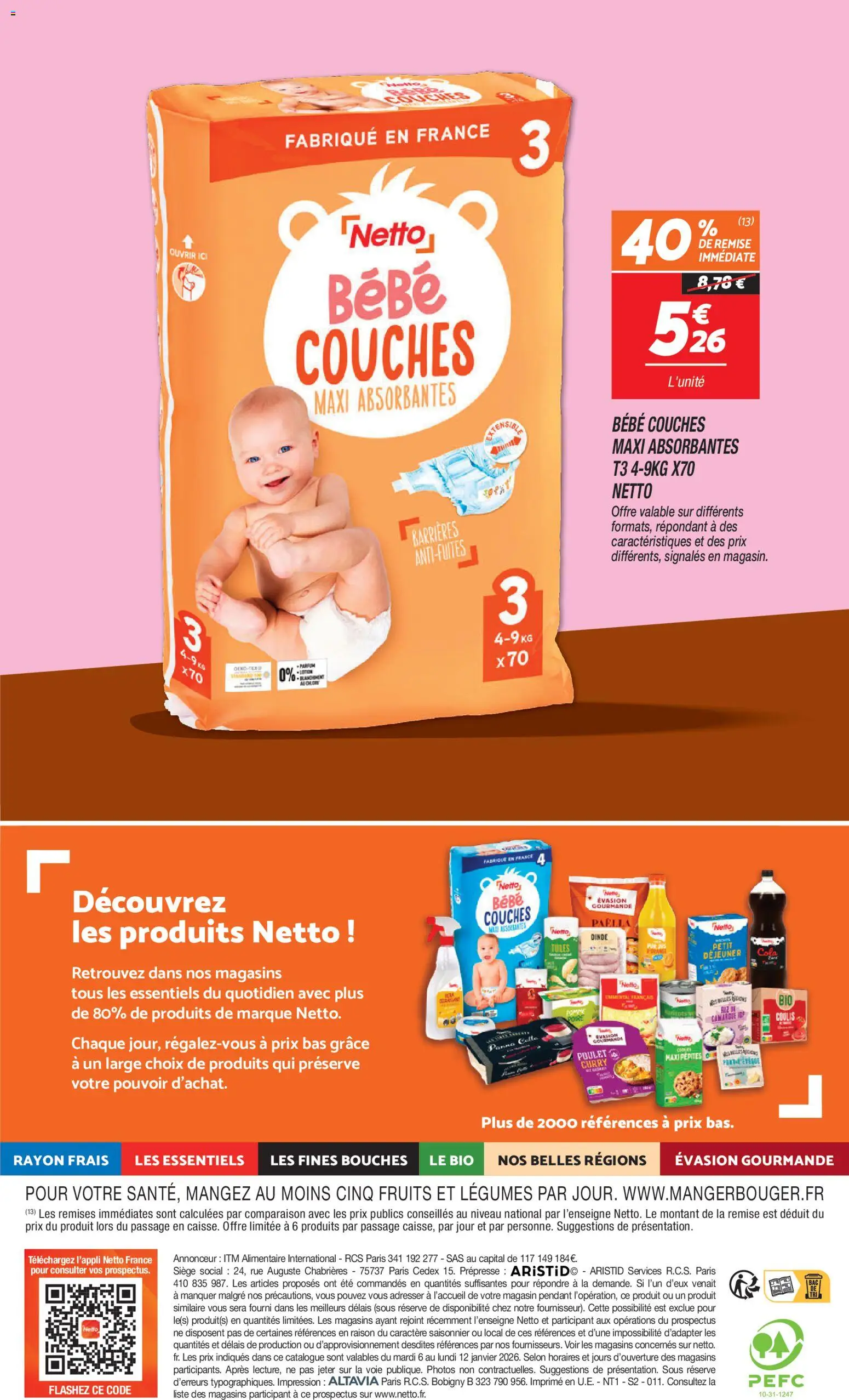 {H1} | Page: 16 | Produits: Couches, Poire, Emmental, Curry