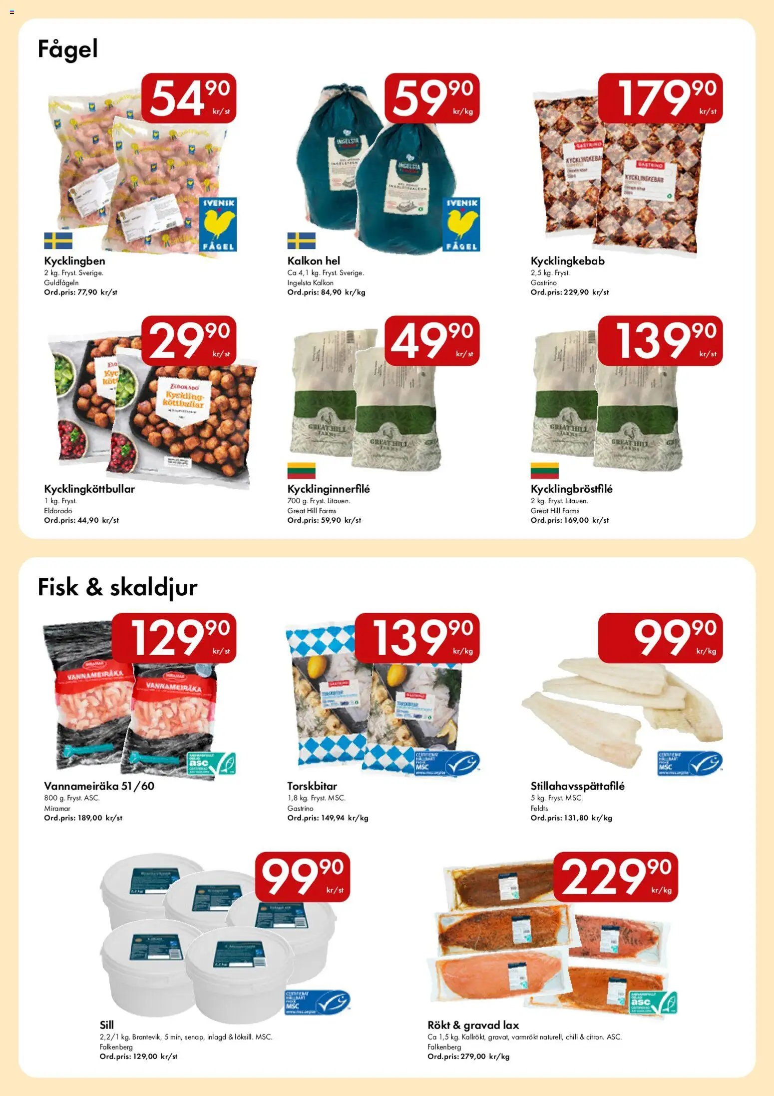 Hypermarkety reklamblad aktuell från 23.03.2026 | Sida: 3 | Produkter: Köttbullar, Lax, Chili, Kalkon
