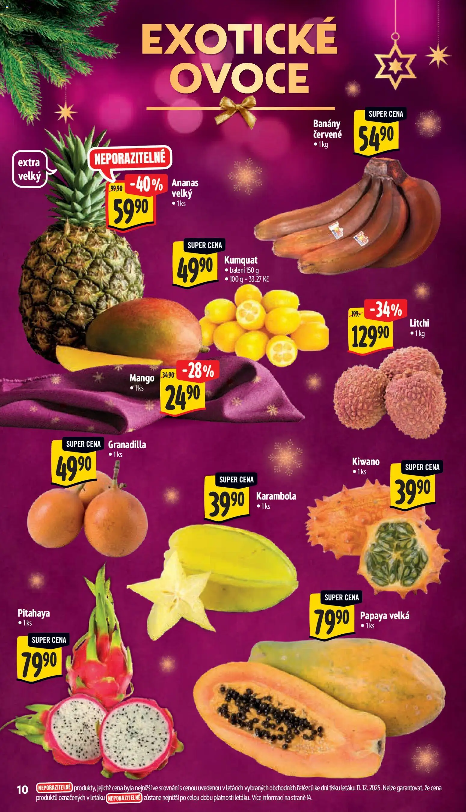 Albert leták - Supermarket od 17.12.2025 | Strana: 17 | Produkty: Ovoce, Banány, Ananas, Kumquat