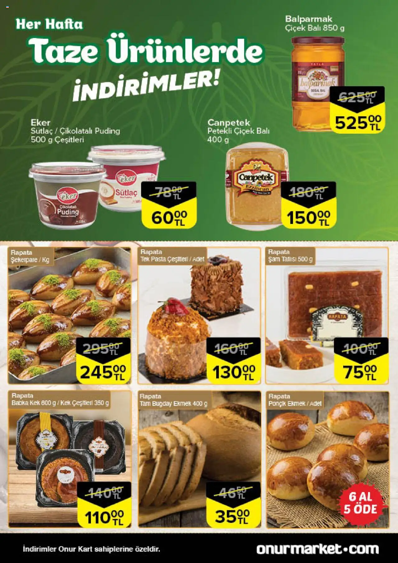 Onur Market Taze Ürünlerde İndirimler - Trakya - 16.10.2025 tarihinden itibaren geçerlidir | Sayfa: 4 | Ürünler: Ekmek, Şeker