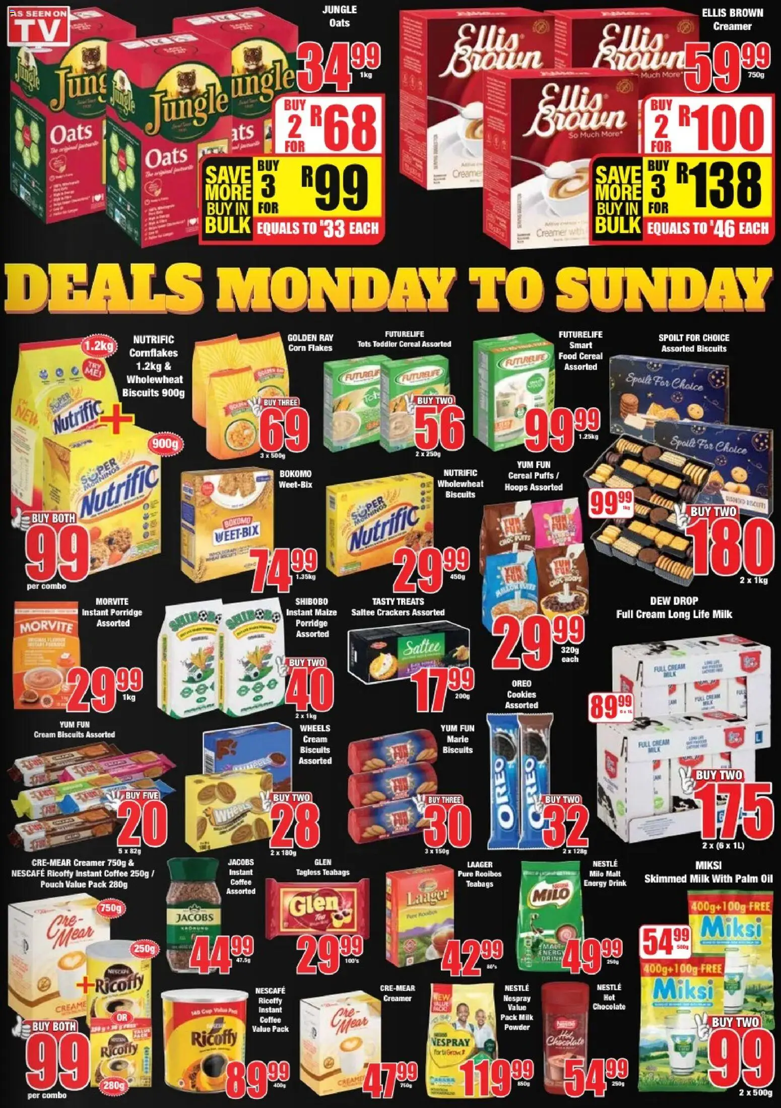 New Boxer catalogue – valid from 24.11.2025 | Page: 5 | Products: Milk, Oats, Creamer, Estuche organizador de viaje