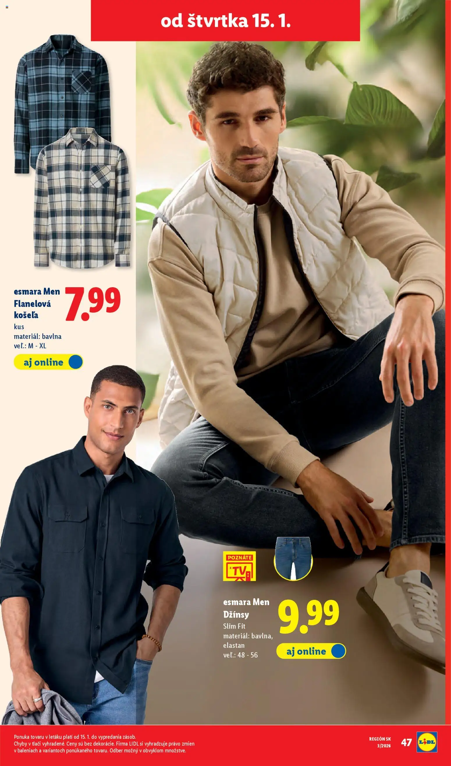 Nové Lidl akcie – leták je platný od 12.01.2026 | Strana: 77 | Produkty: Košeľa