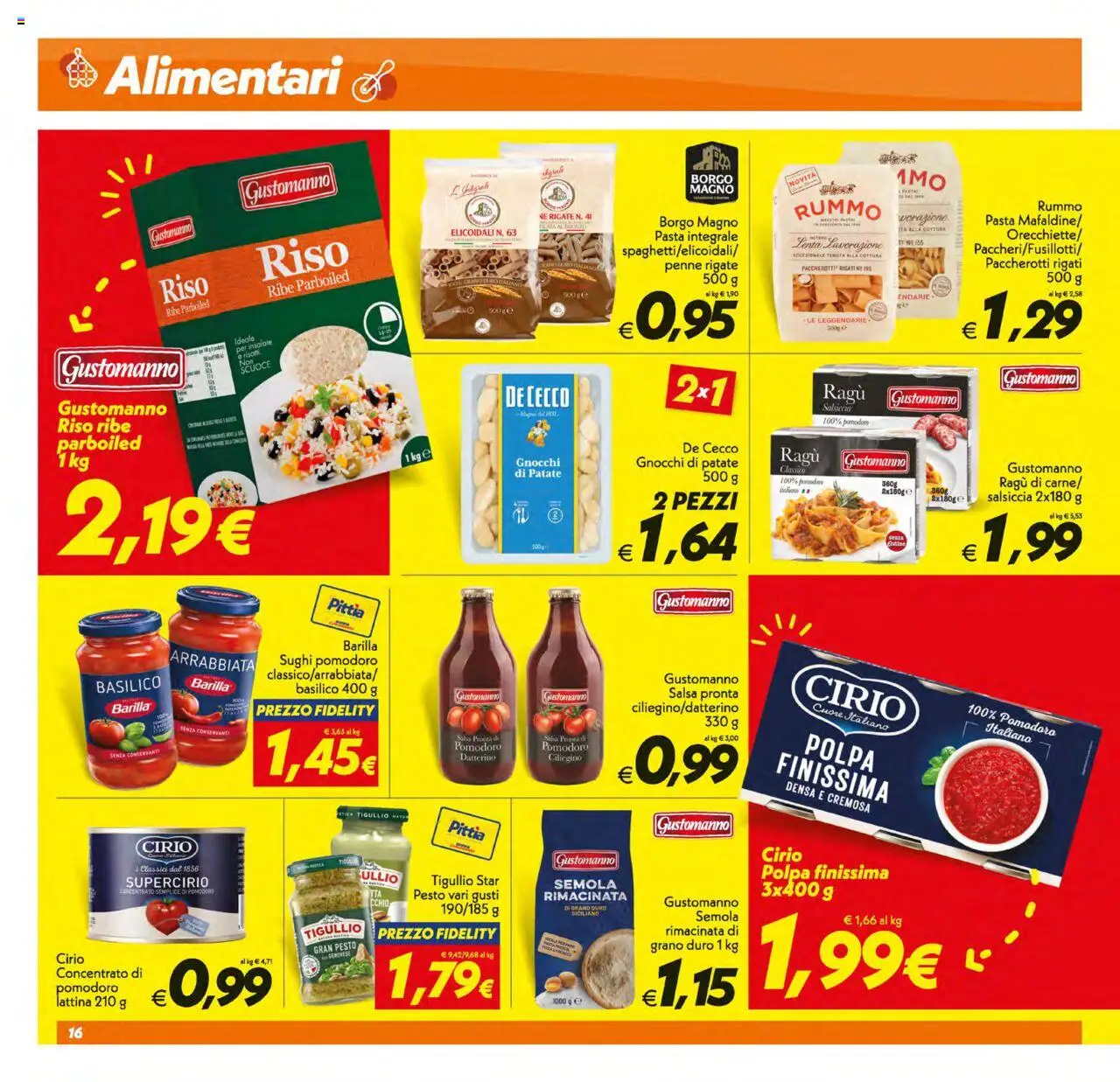 Volantino SuperConveniente del 12.08.2025 | Pagina: 16 | Prodotti: Patate, Salsa, Basilico, Penne