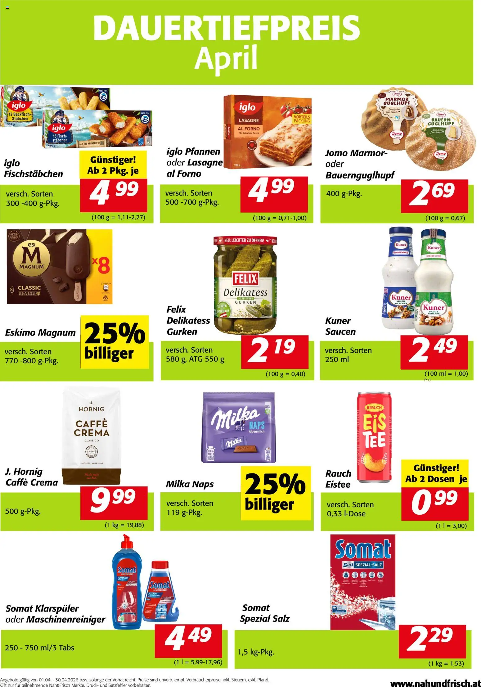 Nah und Frisch Dauertiefpreise April gültig ab 01.04.2026 | Seite: 1