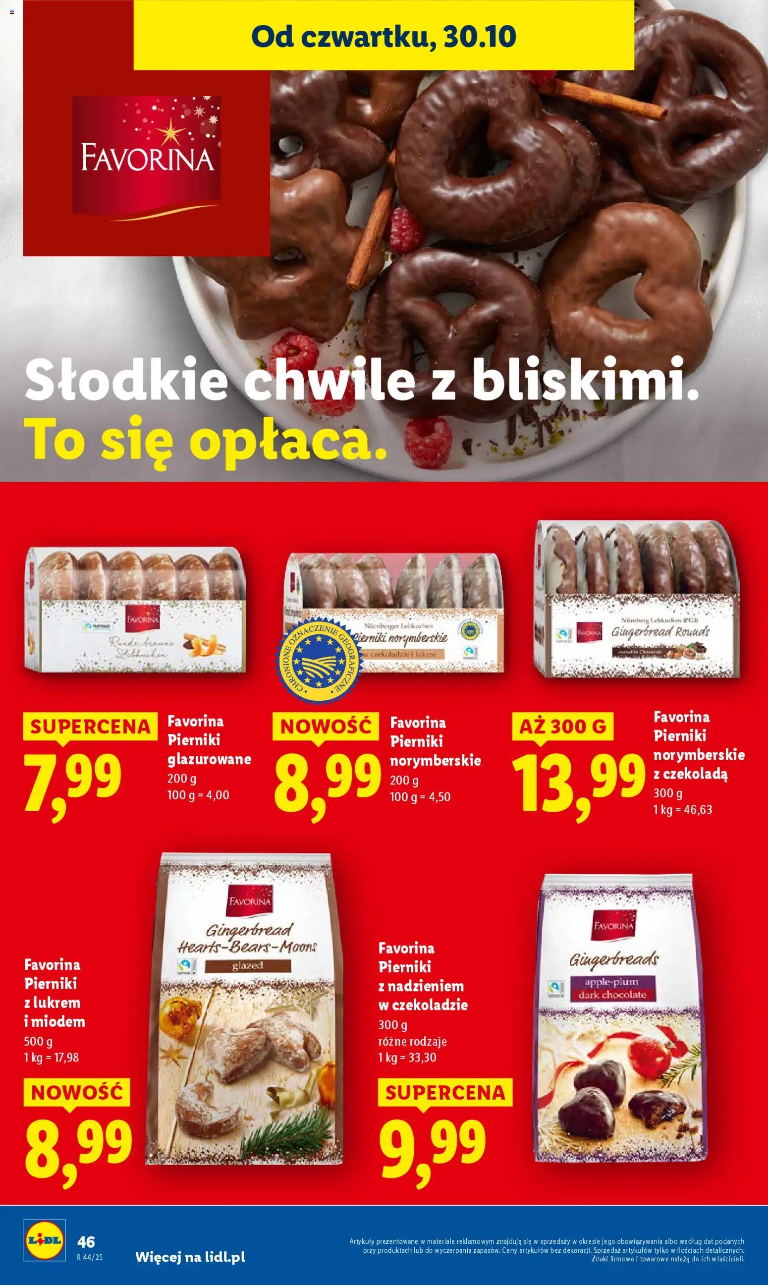 Lidl Gazetka od 30.10.2025 | Strona: 48 | Produkty: Pierniki, Pierniki norymberskie, Czekolada