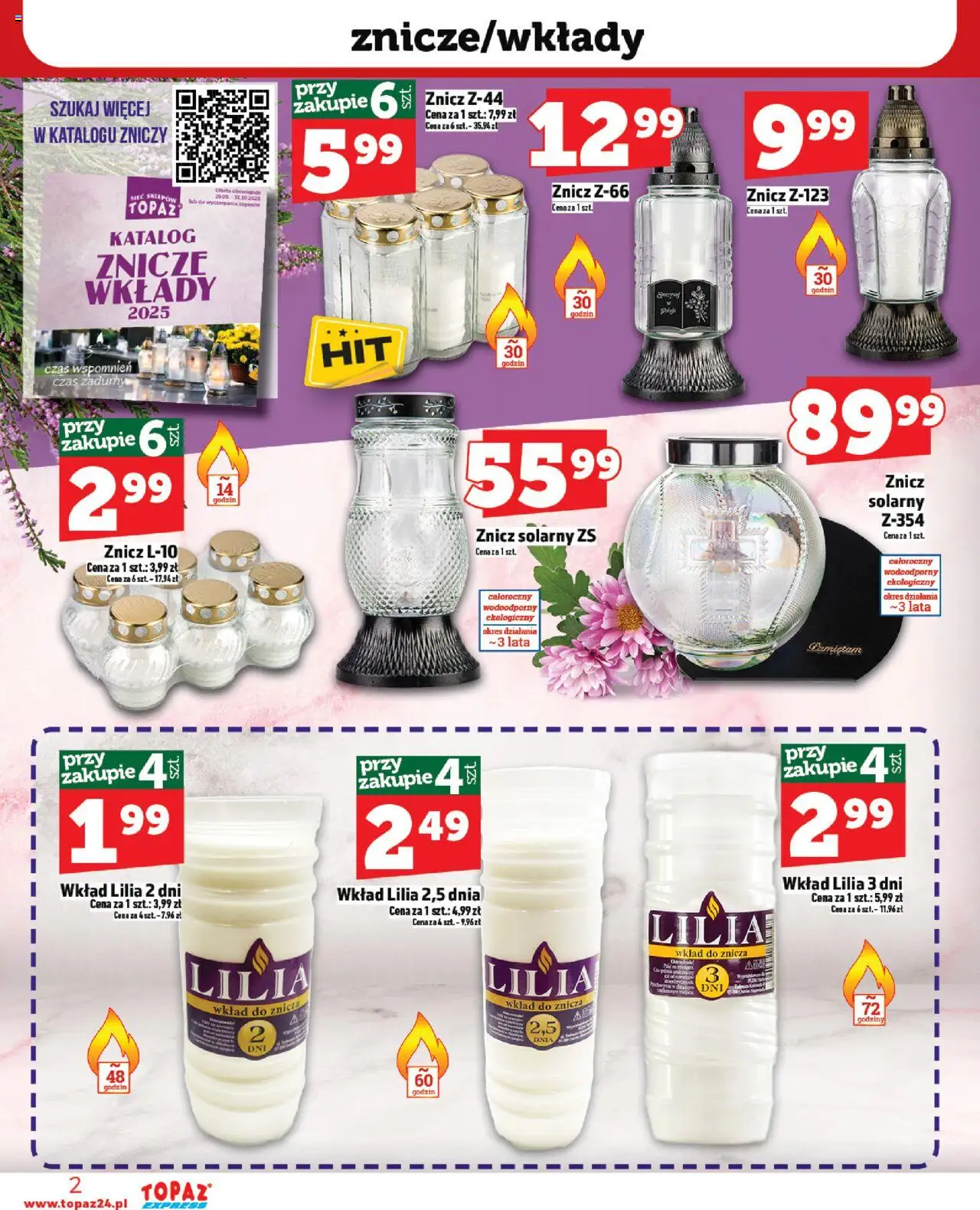 Topaz Gazetka - Express od 23.10.2025 | Strona: 2 | Produkty: Znicze