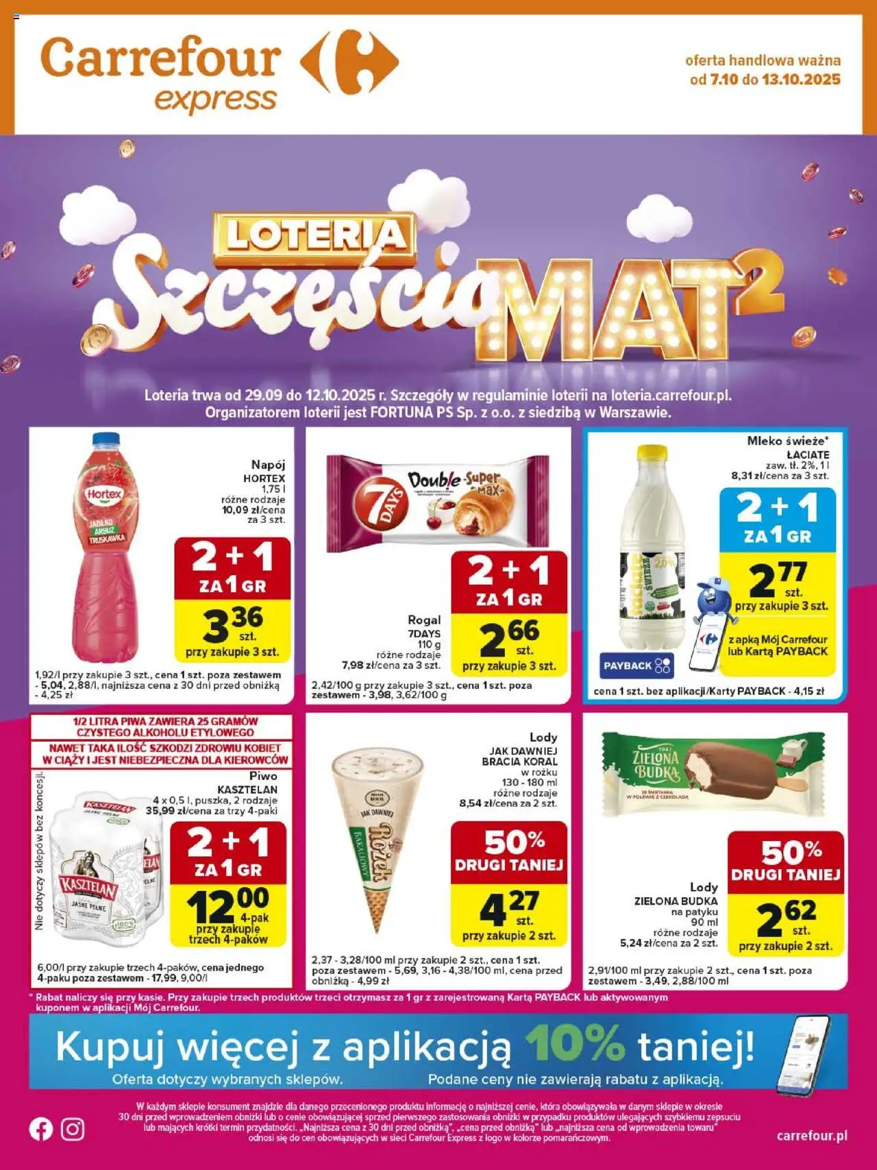 Carrefour Gazetka - Express od 07.10.2025 | Strona: 1 | Produkty: Arbuz, Czekolada, Piwo, Lody