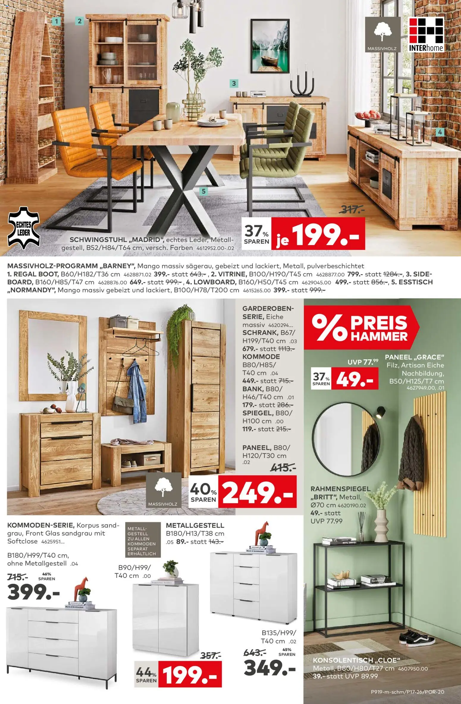 Porta! Prospekt Bergheim-Zieverich – gültig ab 13.04.2026 | Seite: 9 | Produkte: Esstisch, Regal, Konsolentisch, Mango