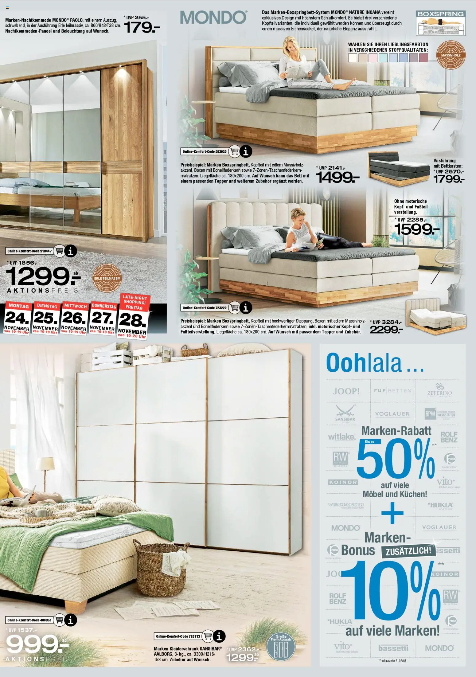 Ostermann - Black Friday – gültig ab 22.11.2025 | Seite: 9 | Produkte: Bett, Kleiderschrank, Kuchen, Uhr