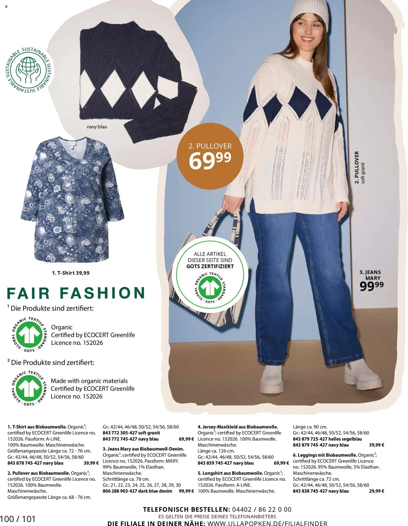 Ulla Popken Prospekt 	 – gültig ab 01.11.2025 | Seite: 100 | Produkte: Pullover, Leggings, Jeans