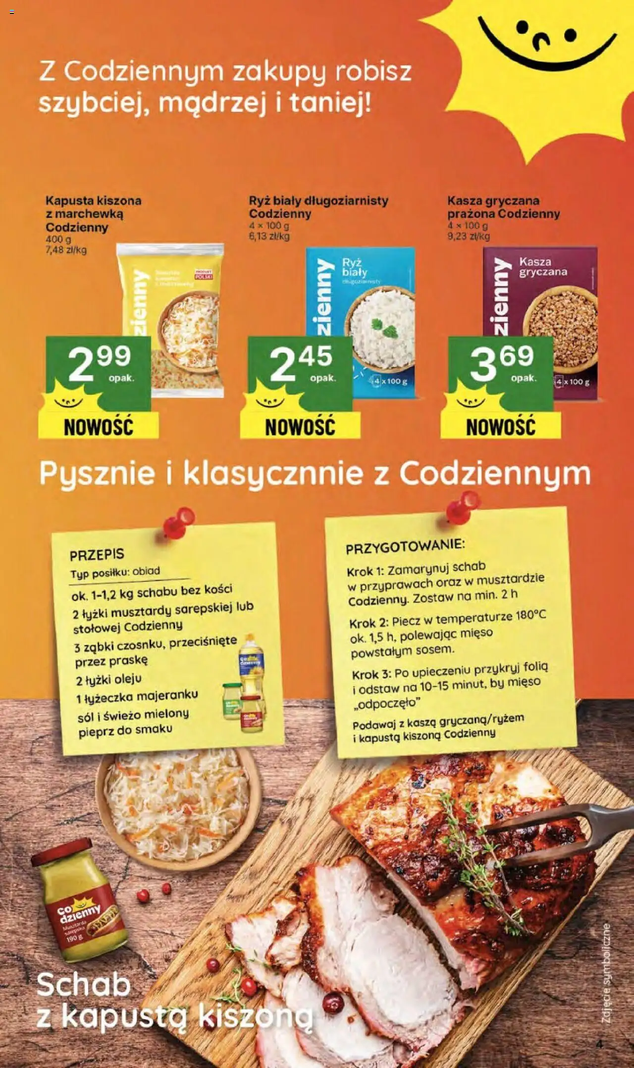 Delikatesy Centrum Gazetka od 16.10.2025 | Strona: 4 | Produkty: Kapusta, Kasza, Musztarda, Pieprz