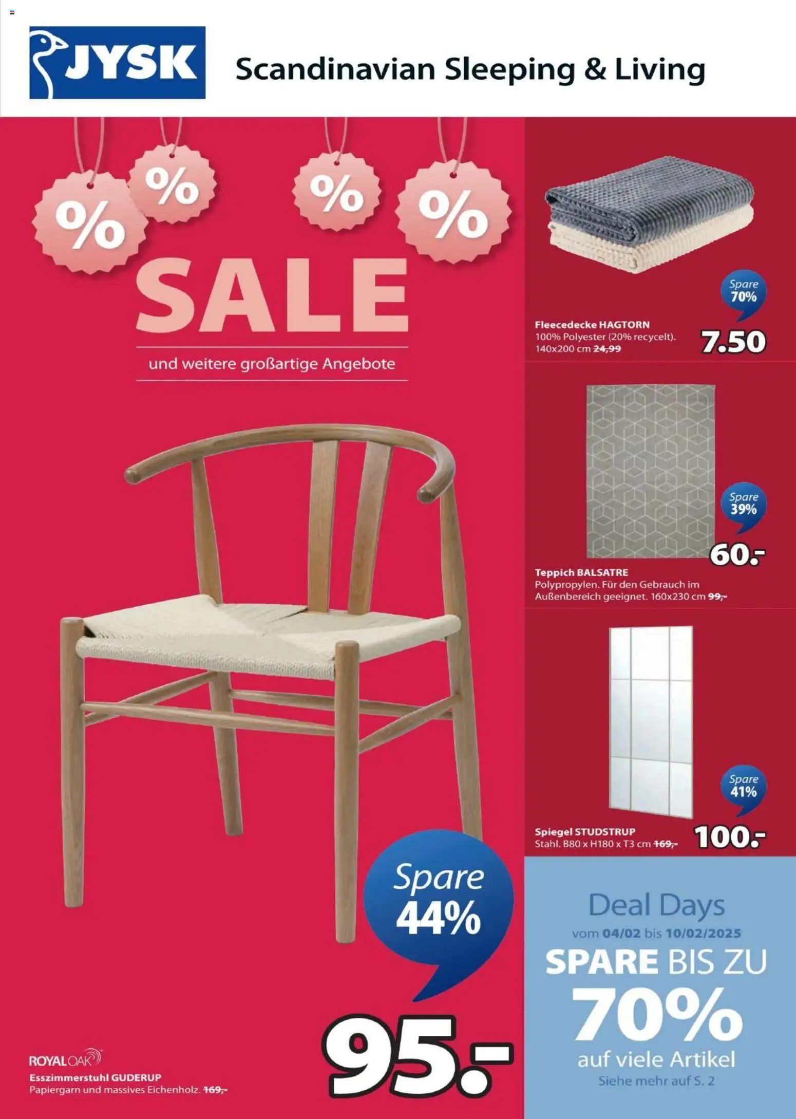JYSK Angebote gültig ab 02.02.2026 | Seite: 1 | Produkte: Spiegel, Teppich