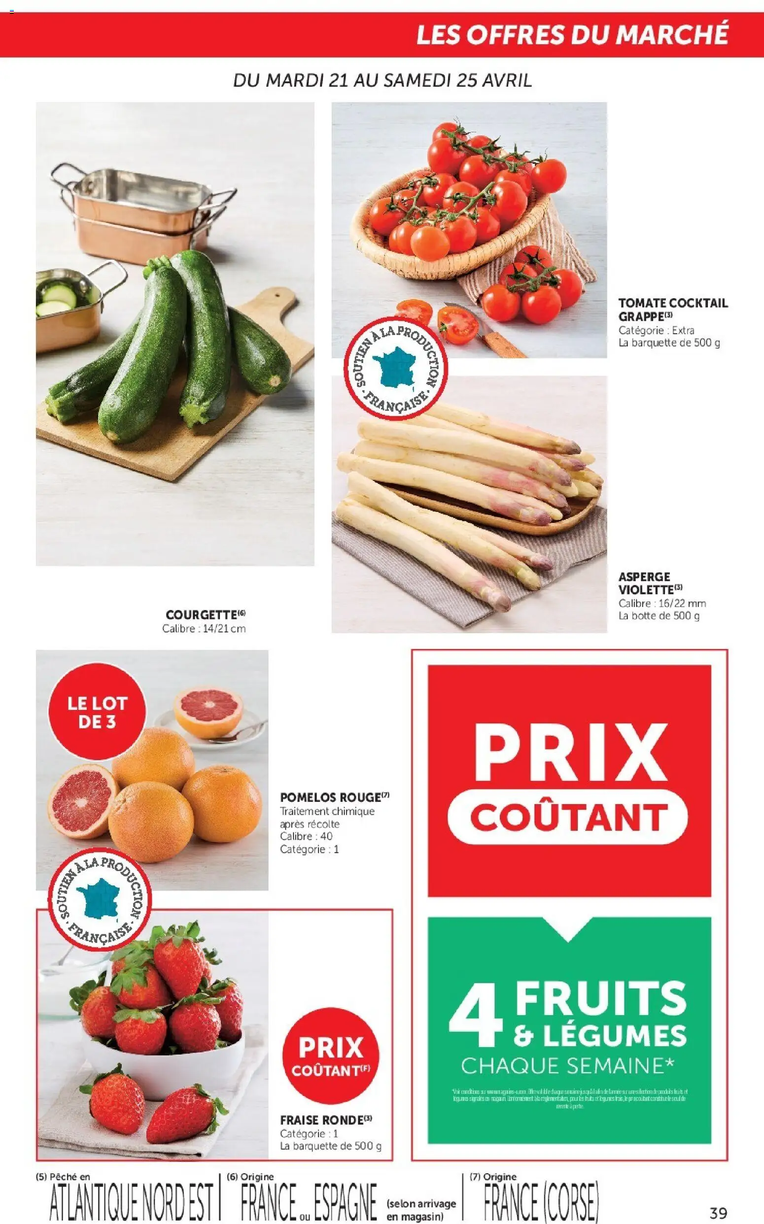 {H1} | Page: 39 | Produits: Fraise, Pêche, Asperge