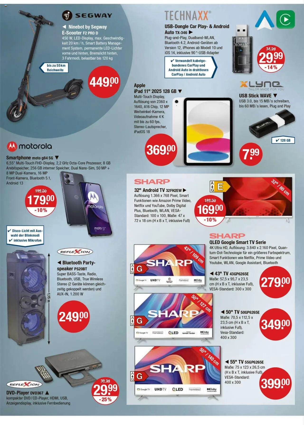 V-Markt - Hallertau / Oberpfalz – gültig ab 02.10.2025 | Seite: 18 | Produkte: Mikrofon, USB, Smart TV, Usb stick
