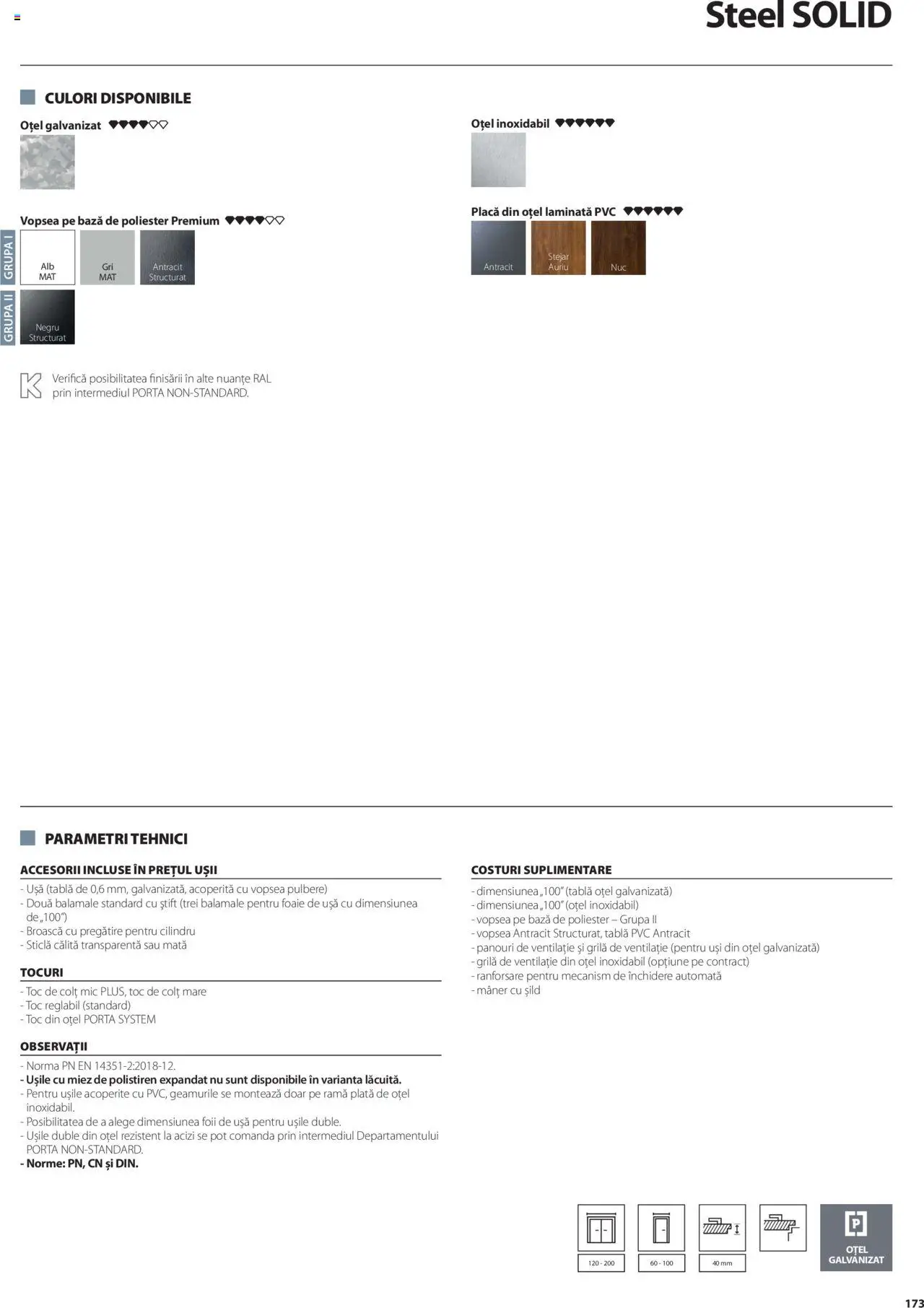 Noul catalog Proges – valabil de la 01.05.2025 | Pagină: 173 | Produse: Tablă, Mâner, Polistiren, Ușă