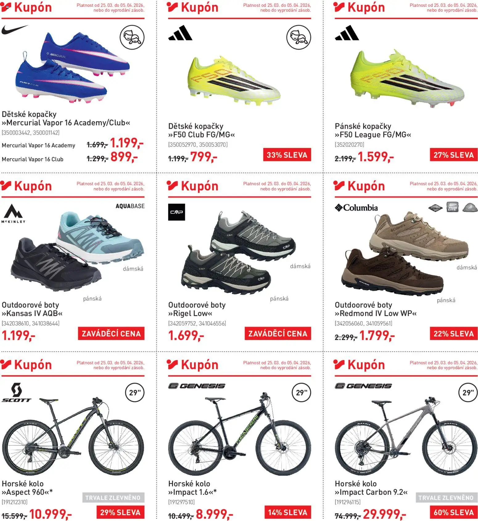 Intersport leták od 25.03.2026 | Strana: 4 | Produkty: Kolo, Boty