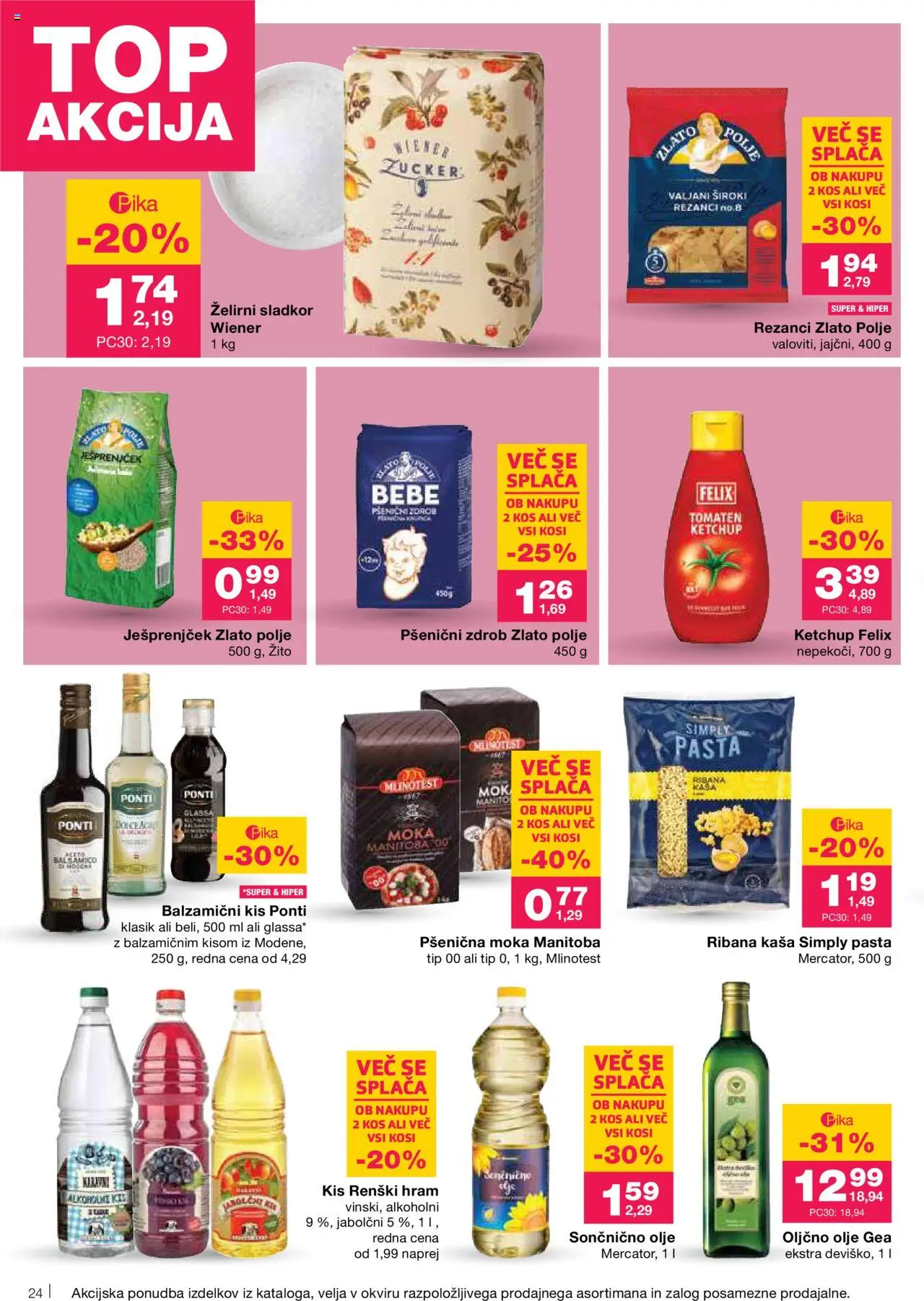 Mercator katalog │ velja od 14.08.2025 | Stran: 26 | Izdelki: Rezanci, Kos, Kis, Olje