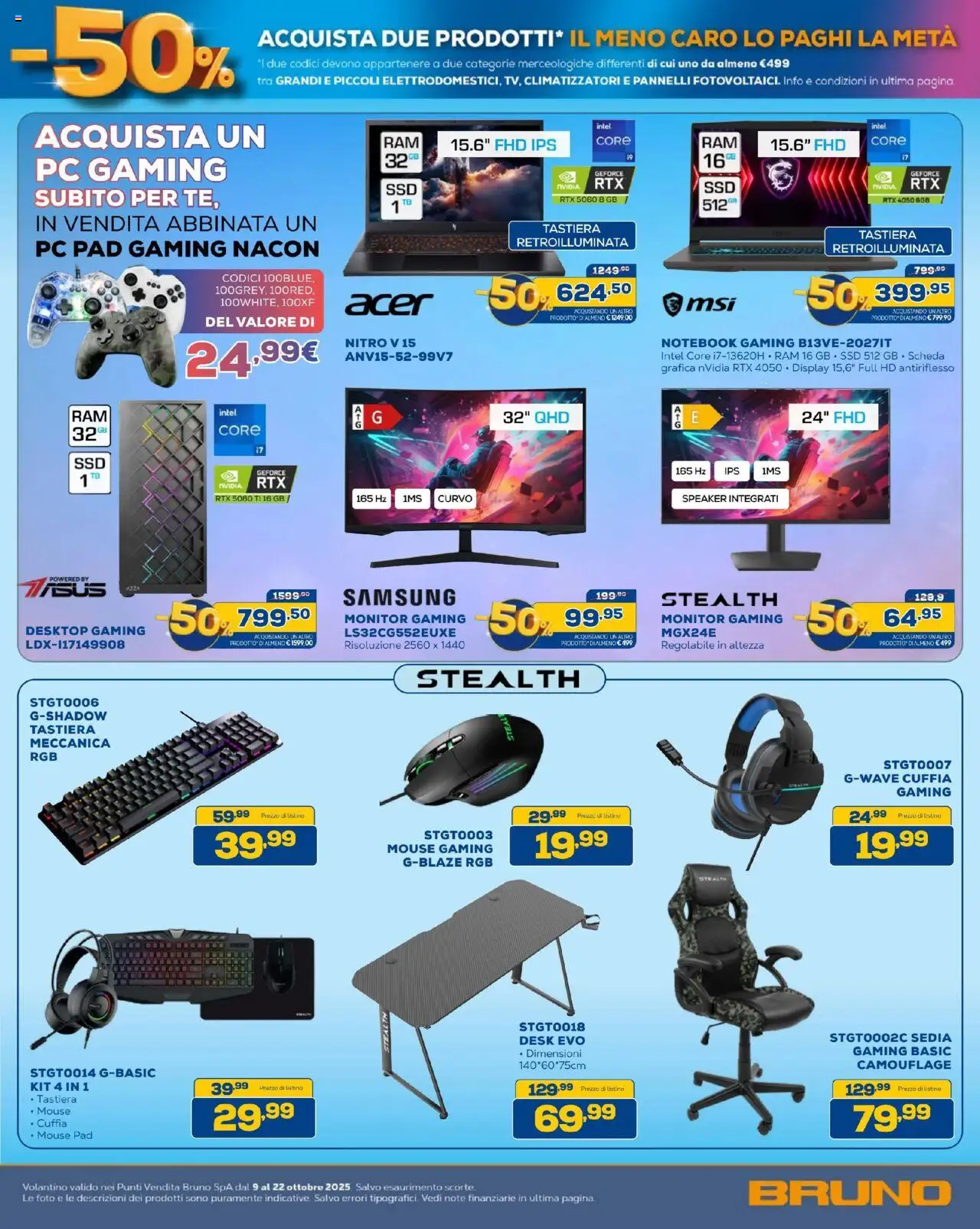 Volantino BRUNO del 09.10.2025 | Pagina: 12 | Prodotti: Monitor, Notebook, Mouse, Samsung