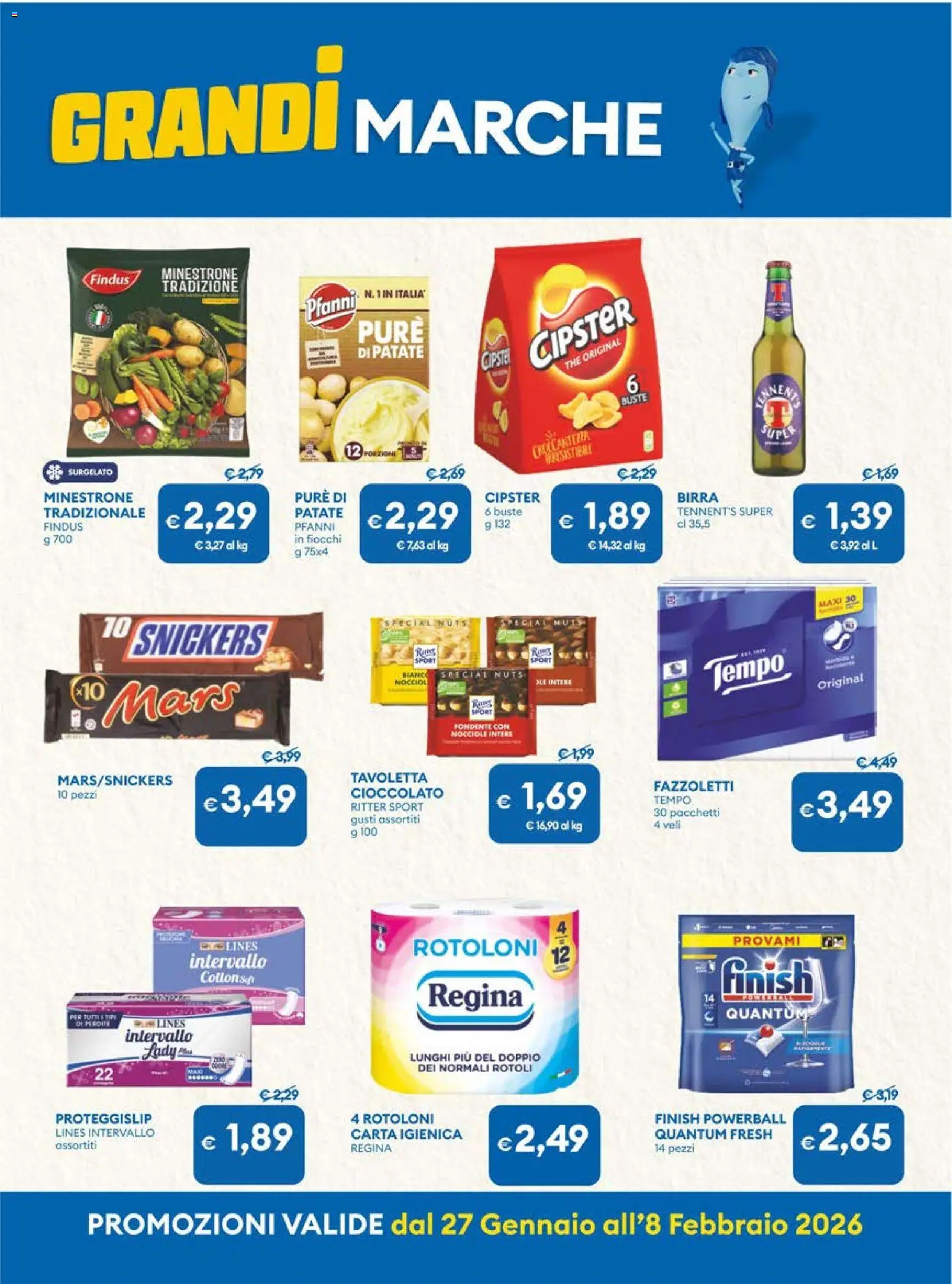 Volantino MD Discount del 27.01.2026 | Pagina: 22 | Prodotti: Tennent's, Cioccolato, Fazzoletti, Fiocchi