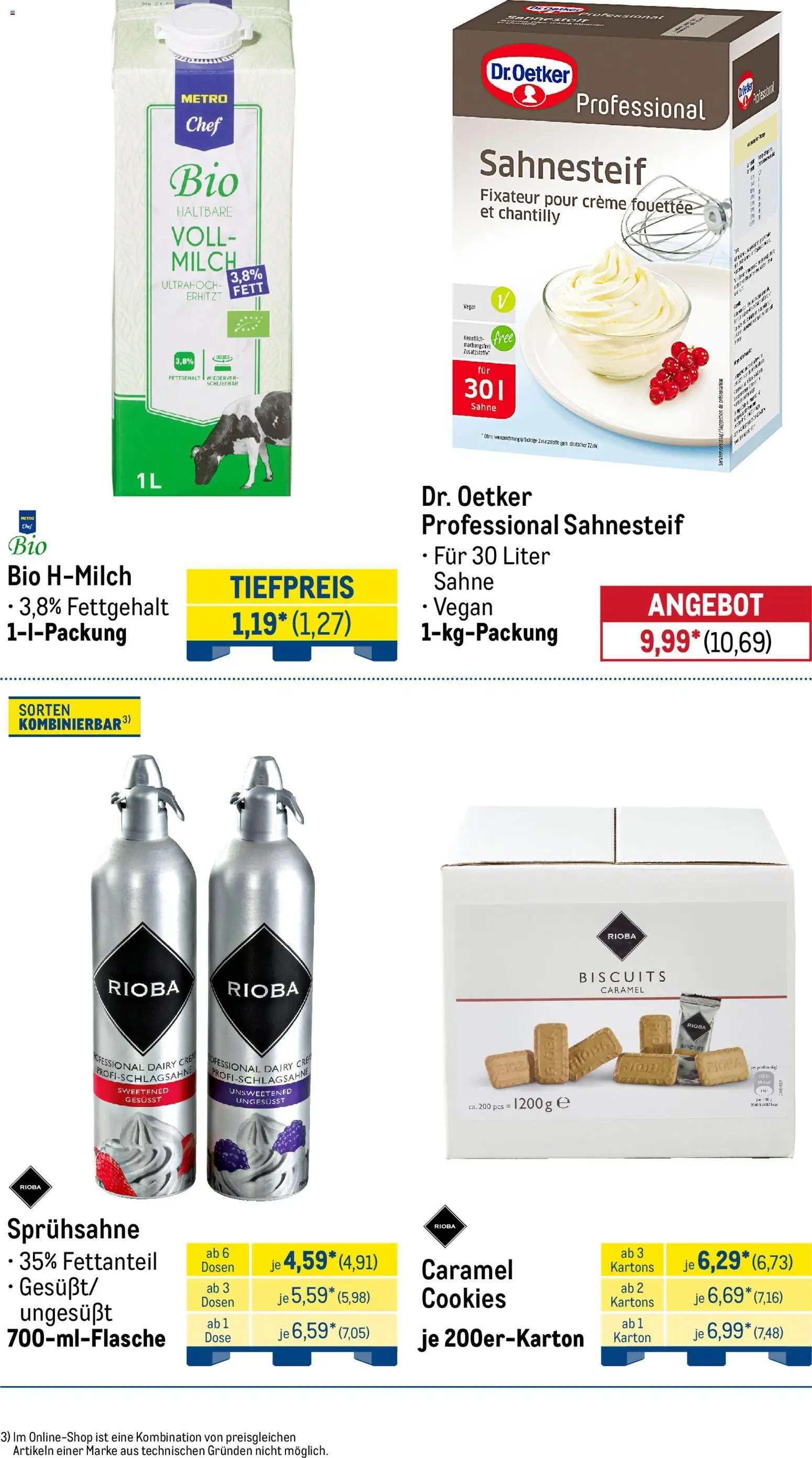 Metro Monats-Menü – gültig ab 01.03.2026 | Seite: 21 | Produkte: Milch, Creme, Sahne