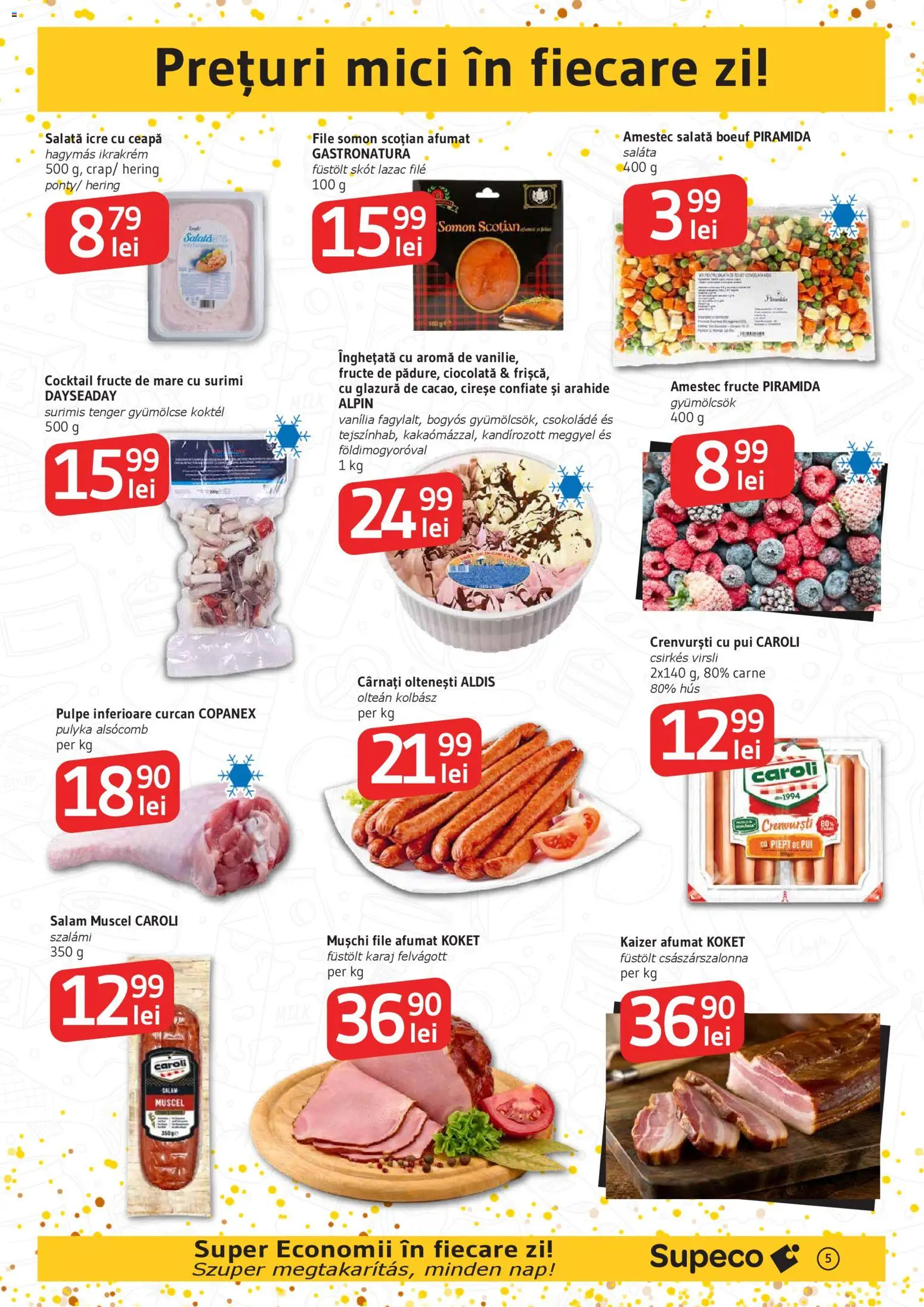 Noul catalog Supeco – valabil de la 27.12.2025 | Pagină: 5 | Produse: Crenvurști, Arahide, Cocktail, Fructe De Mare