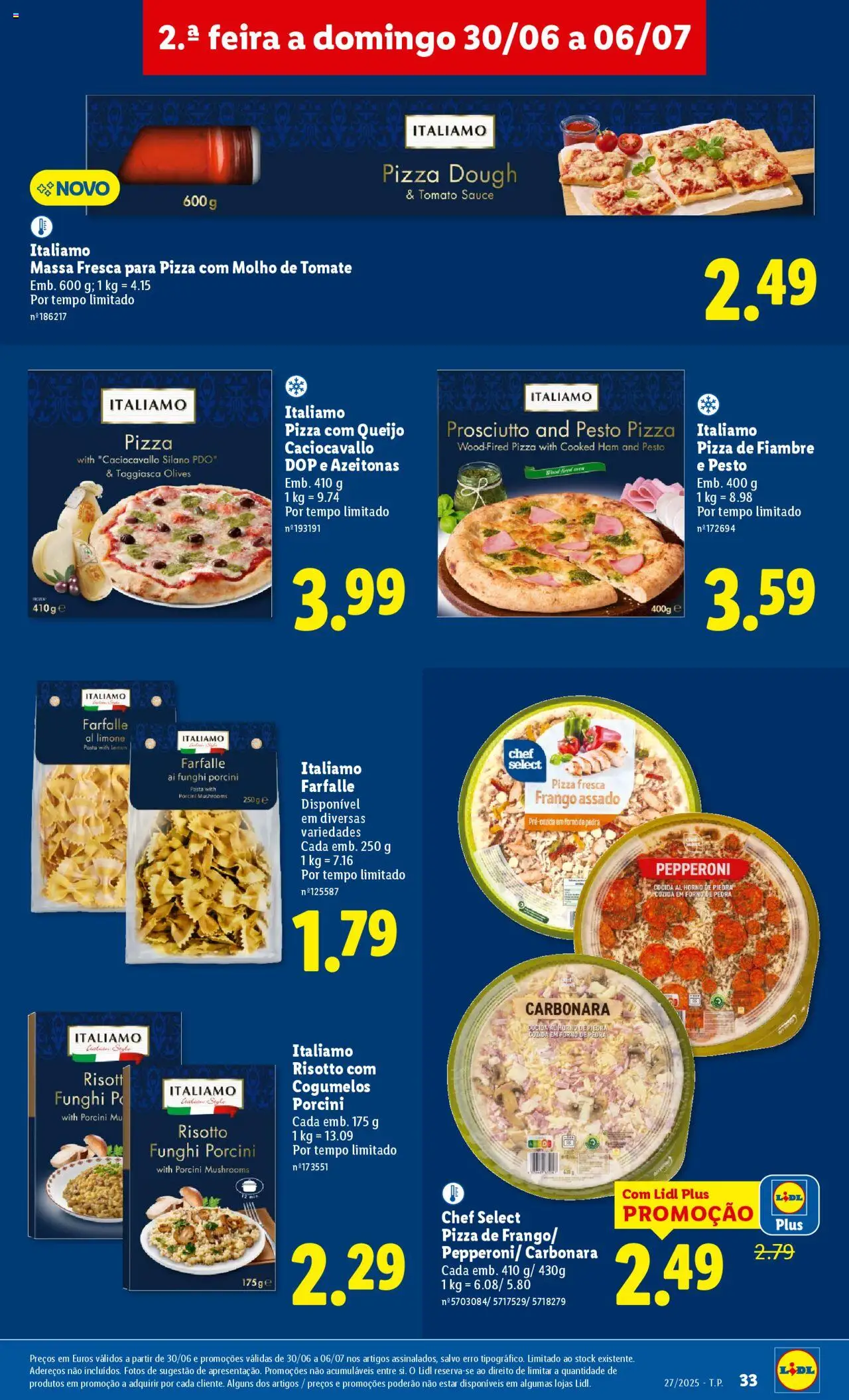 Lidl folheto │ válido de 30.06.2025 | Página: 33 | Produtos: PC, Frango, Tomate, Massa
