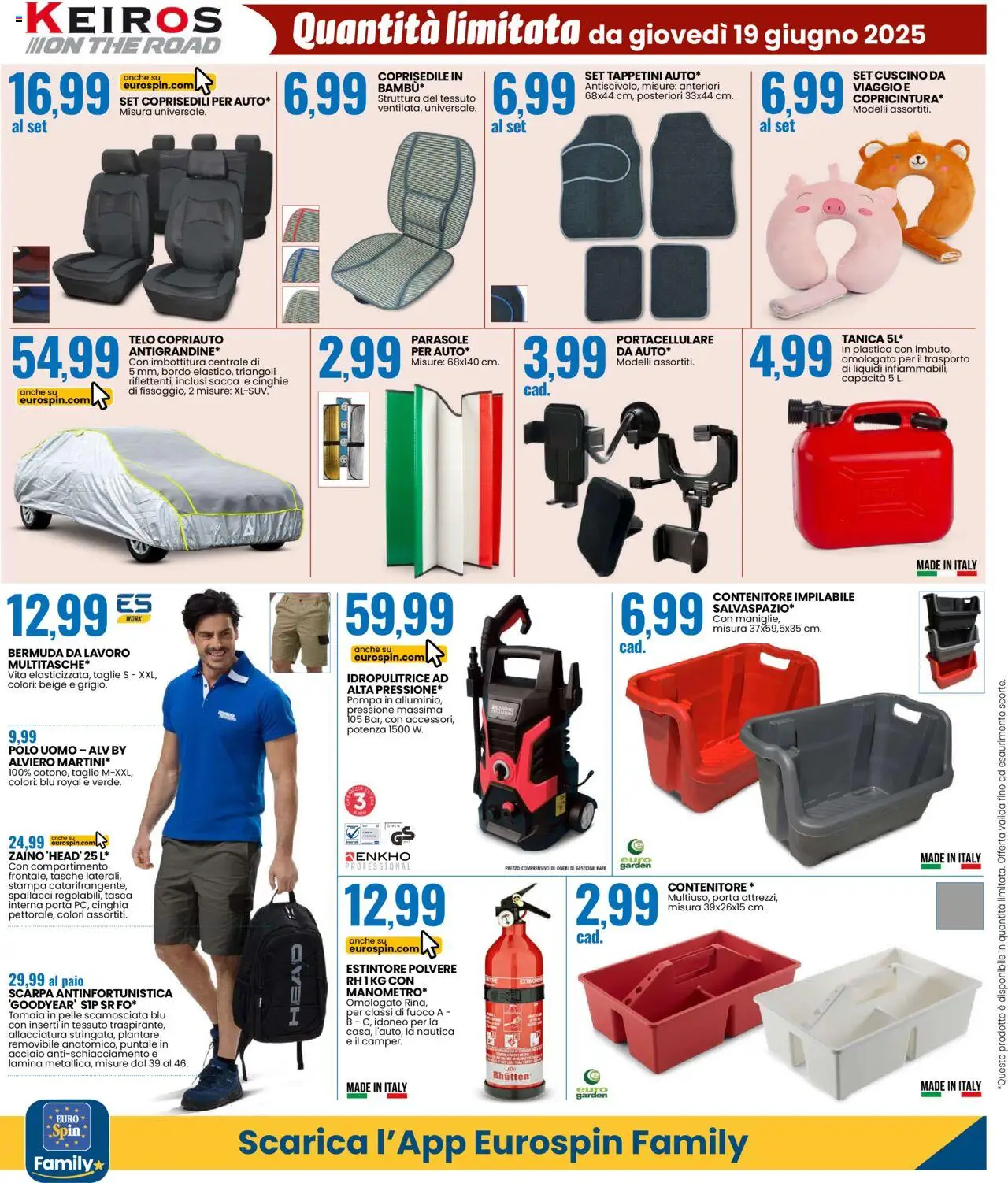 Volantino Eurospin del 19.06.2025 | Pagina: 14 | Prodotti: Zaino, Polo, The, Tanica