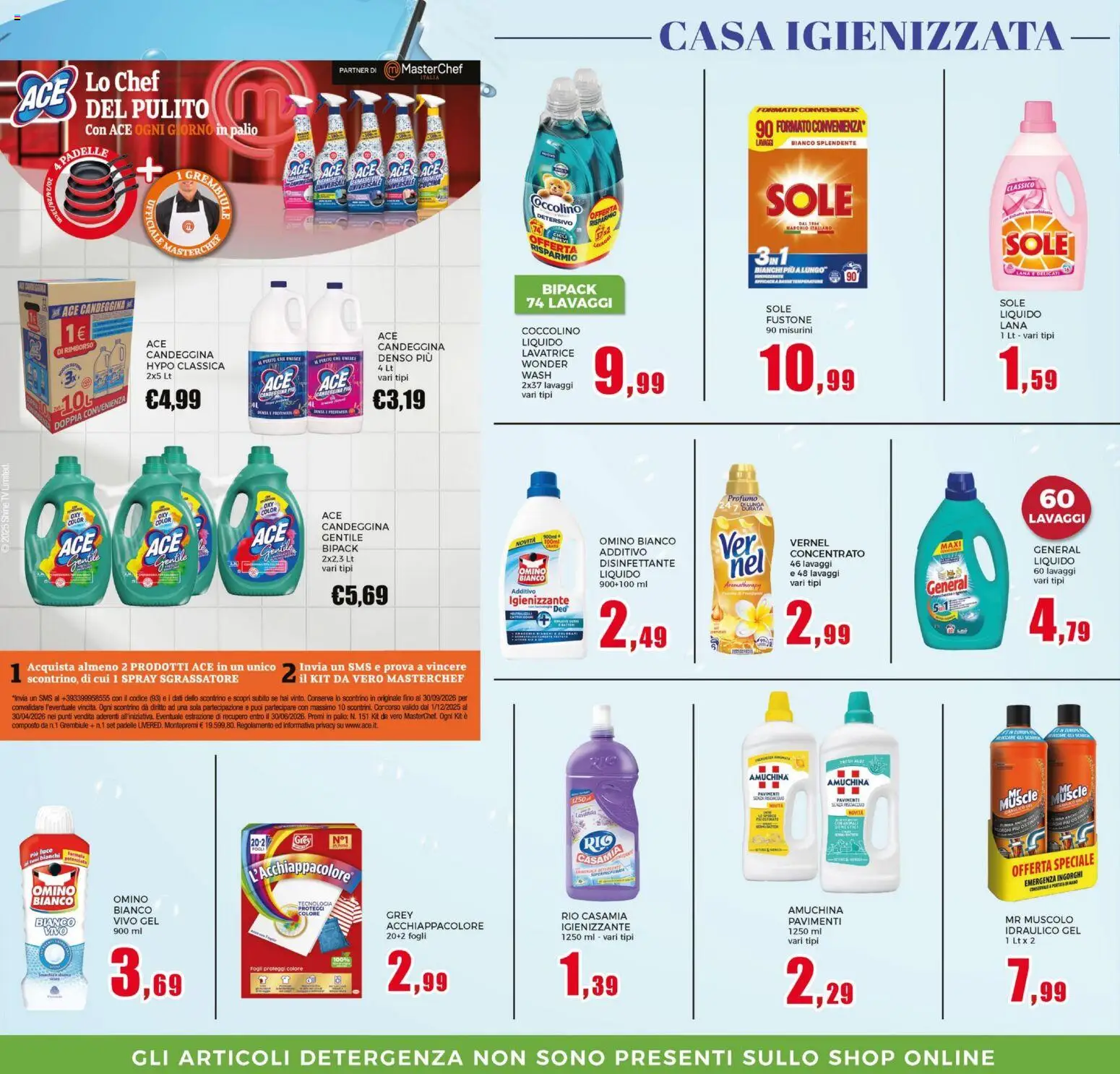 Volantino Happy Casa del 03.01.2026 | Pagina: 22 | Prodotti: Candeggina, Sgrassatore, Lavanda, Grembiule