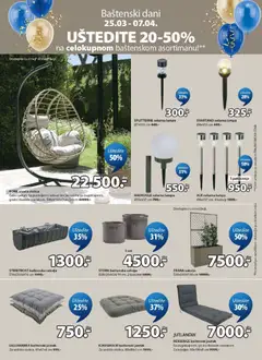 Jysk katalog - pregled Jysk kataloga - važi od 01.04.2026 | Strana: 21 | Proizvode: Viseća stolica, Solarna lampa, Stolica, Pakovanje