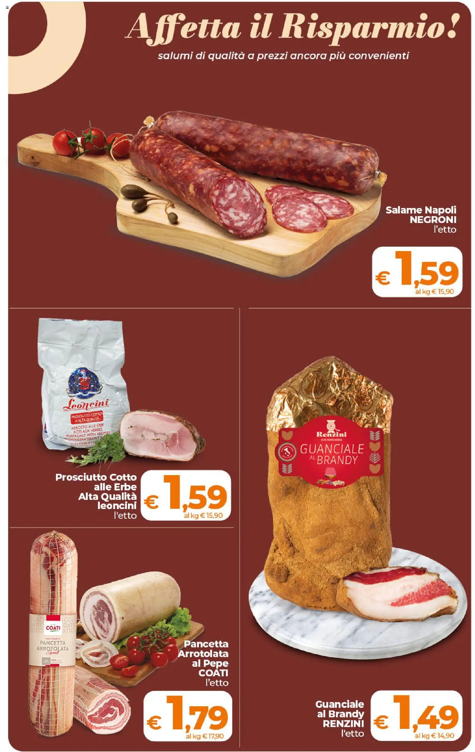 Volantino Ipercoop del 24.02.2026 | Pagina: 20 | Prodotti: Arrosto, Salame, Brandy, Guanciale