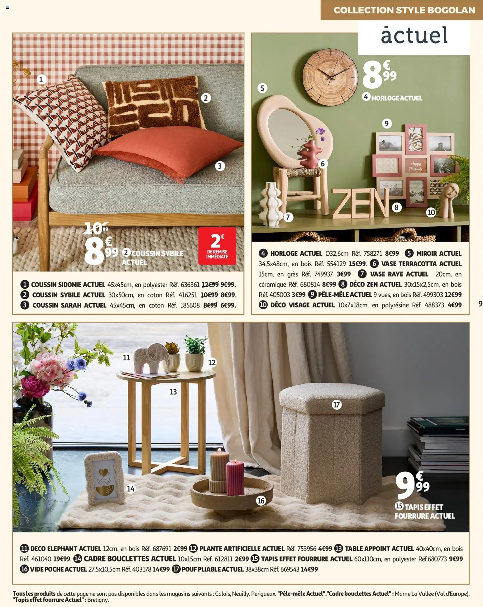 {H1} | Page: 9 | Produits: Plante artificielle, Table, Miroir, Vase