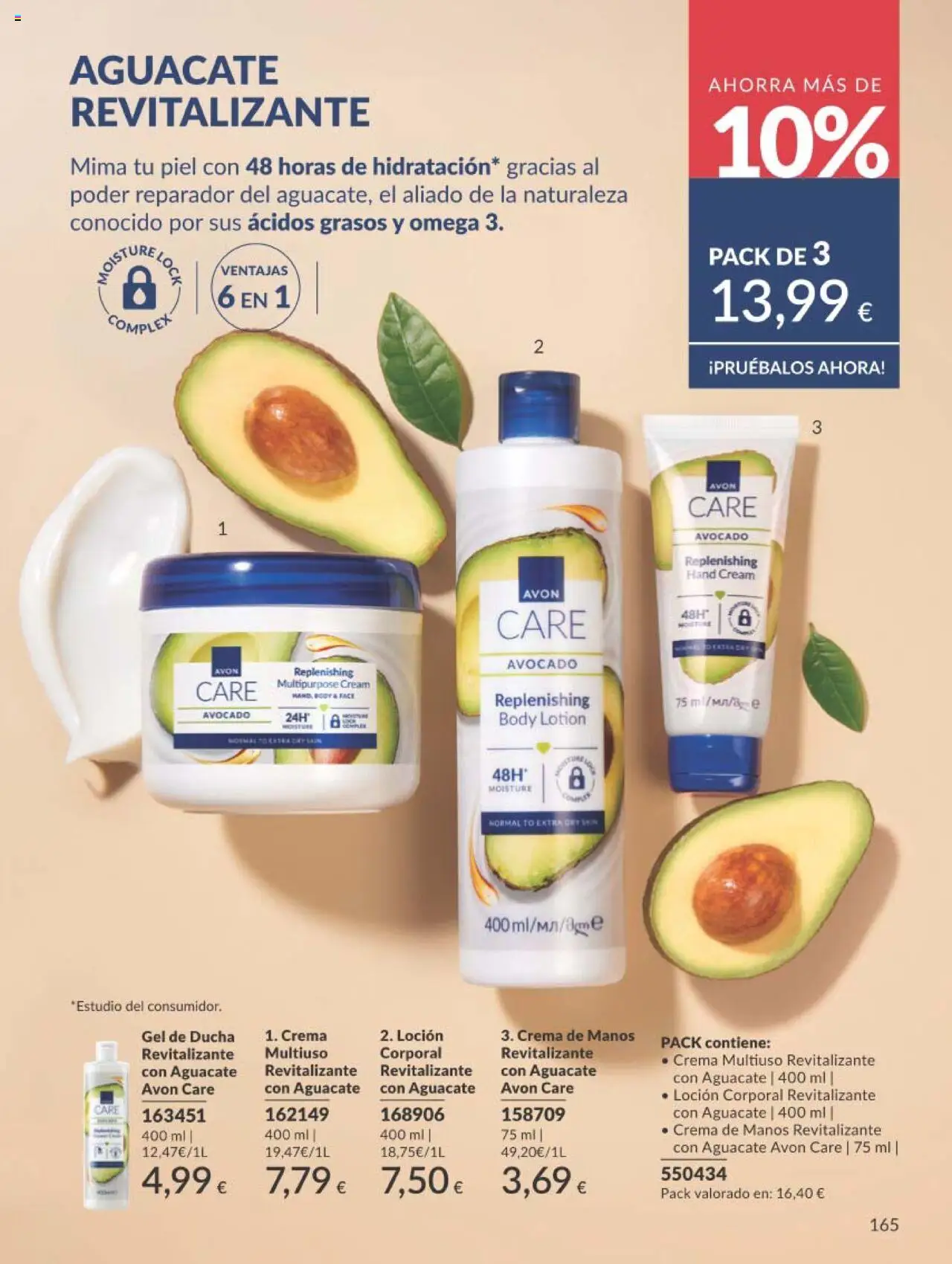 Catálogo AVON campaña 7 │ válido desde el 01.07.2025 | Página: 165 | Productos: Crema de manos, Gel de ducha, Loción corporal, Crema multiuso