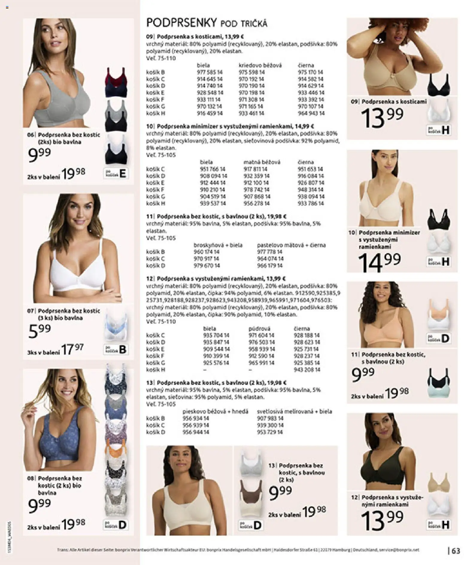 Nové Bonprix akcie – leták je platný od 31.03.2026 | Strana: 65 | Produkty: Podprsenka