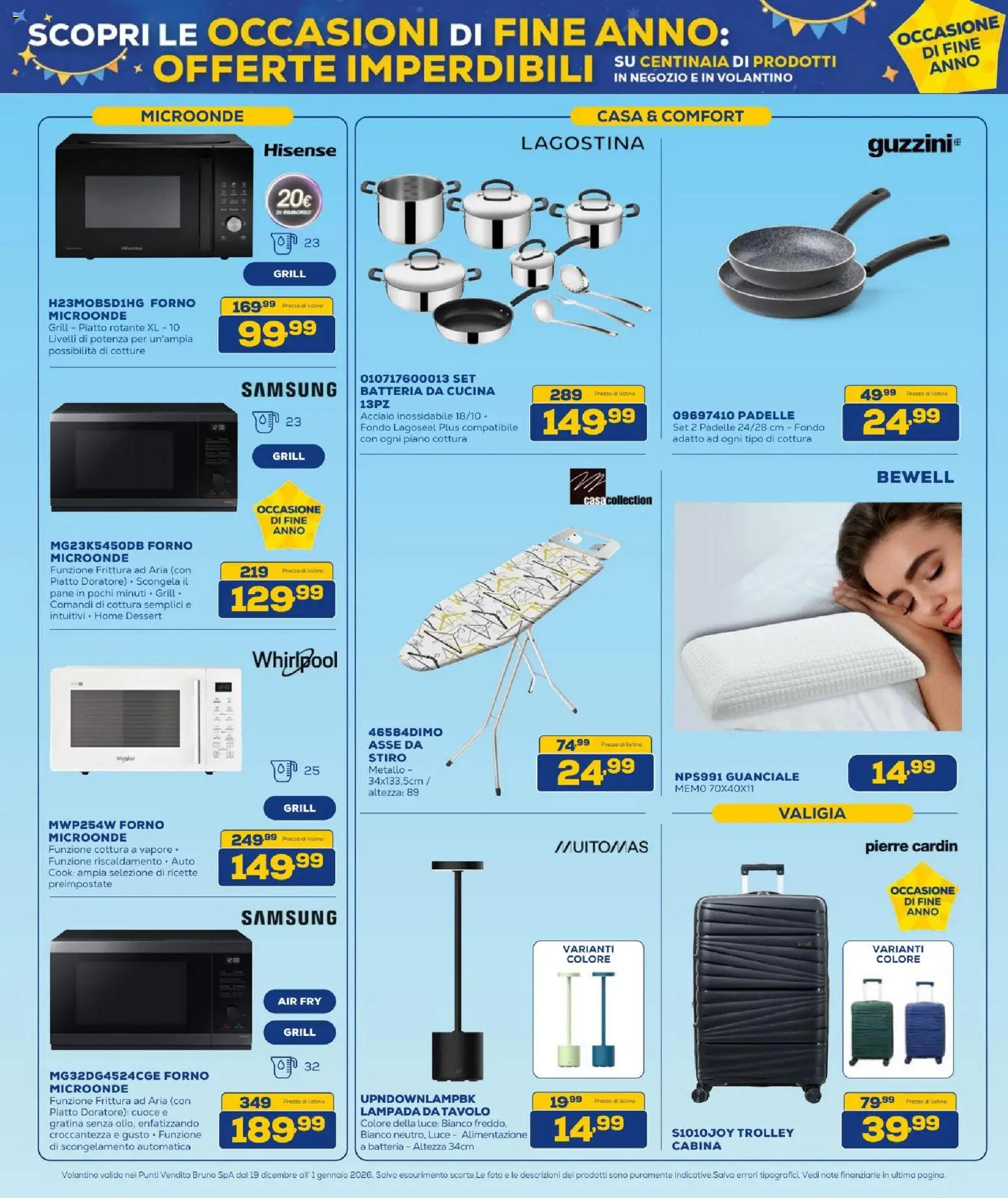 Volantino BRUNO del 19.12.2025 | Pagina: 25 | Prodotti: Microonde, Piano cottura, Trolley, Samsung