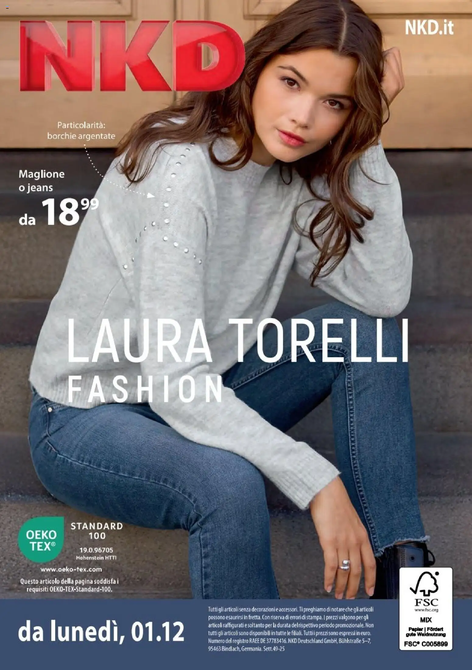 Volantino NKD del 01.12.2025 | Pagina: 6 | Prodotti: Maglione, Jeans, Decorazioni