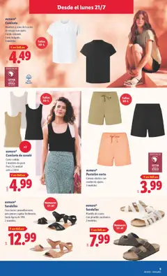 Lidl folleto de bazar │ válido desde el 21.07.2025 | Página: 7 | Productos: Sandalias, Pantalón corto