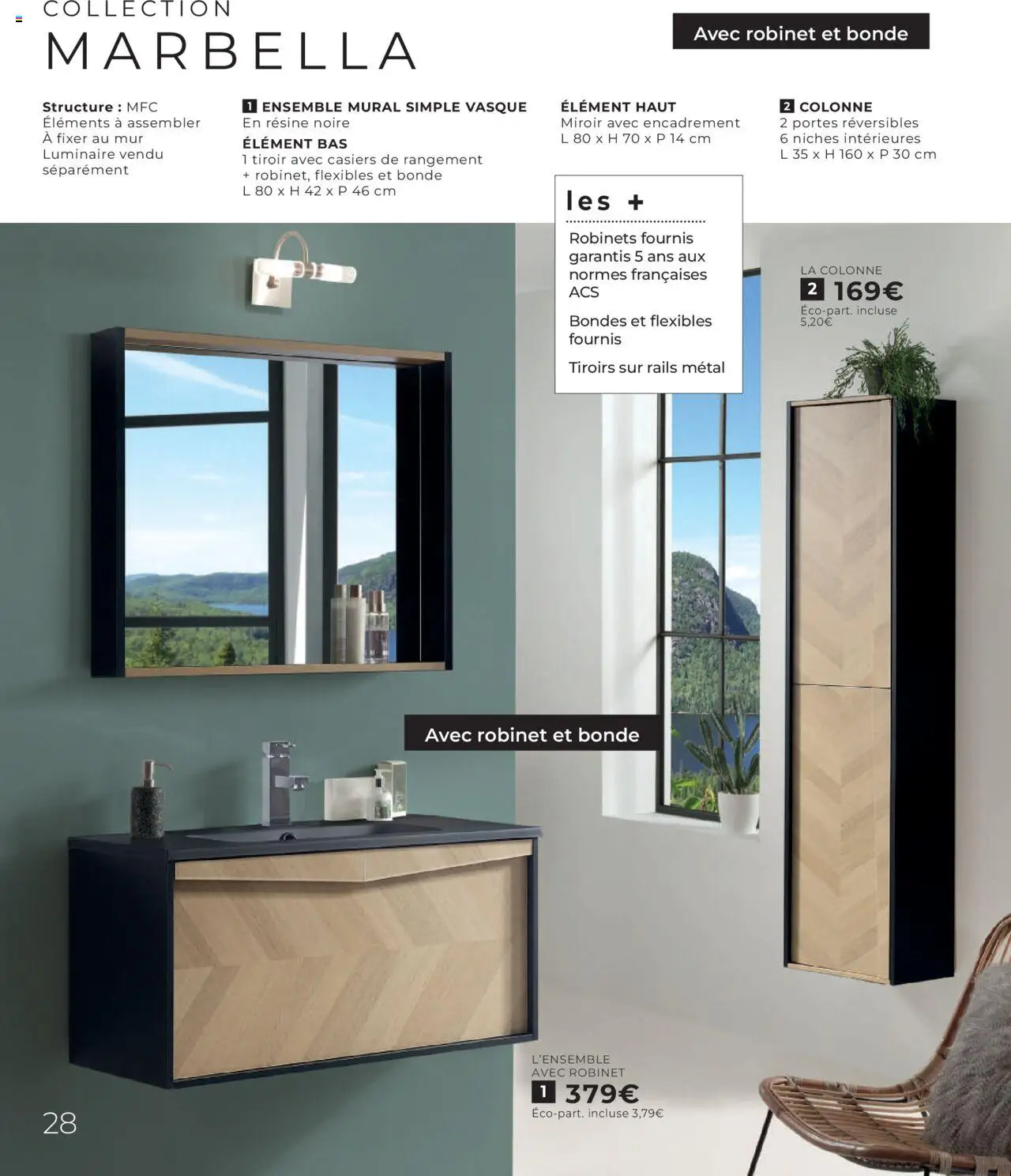  | Page: 28 | Produits: Robinet, Portes, Tiroirs, Miroir