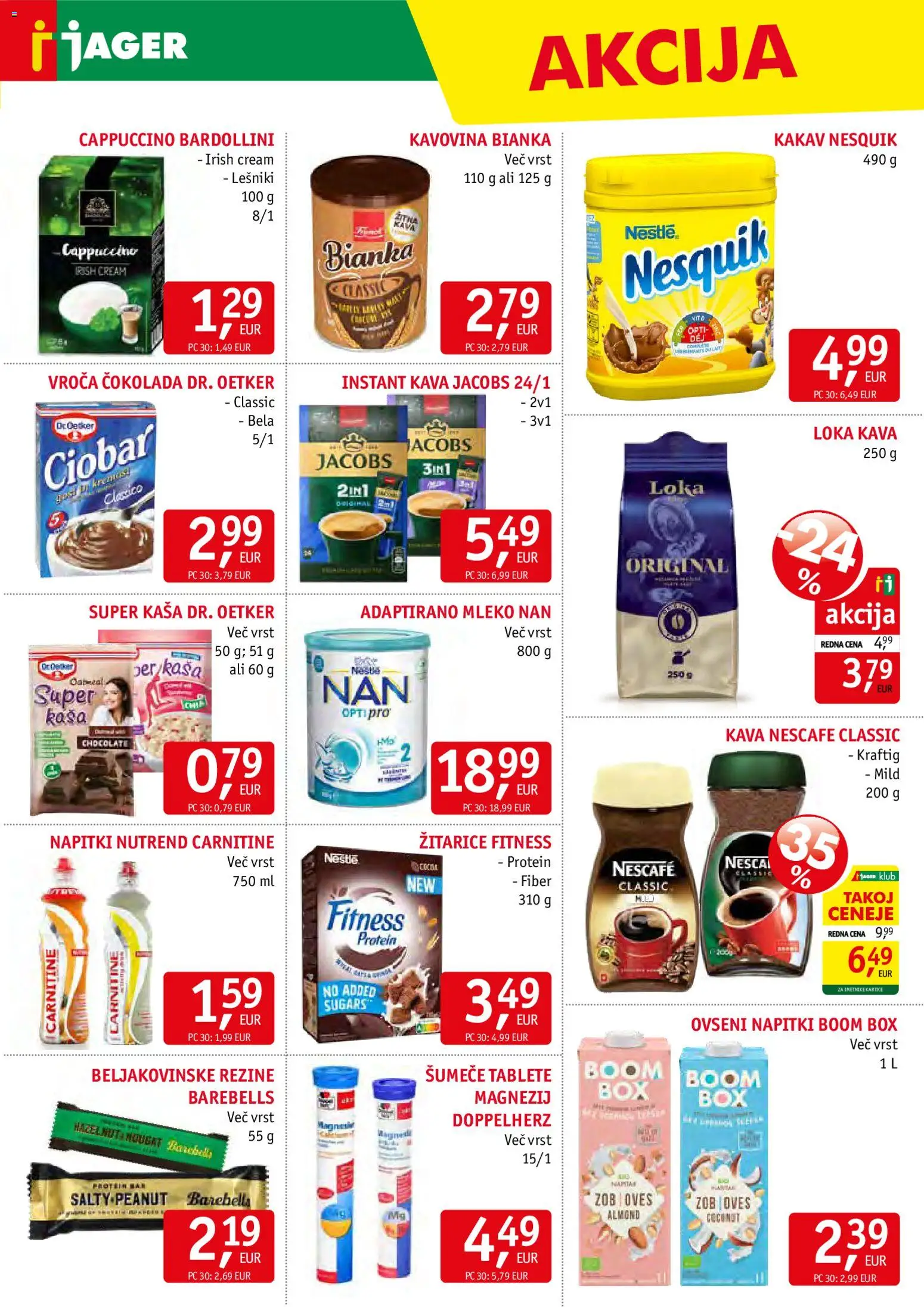 Novi Jager katalog ponudbe – veljaven od 14.01.2026 | Stran: 11 | Izdelki: Napitki, Mleko, Kava, Cokolada