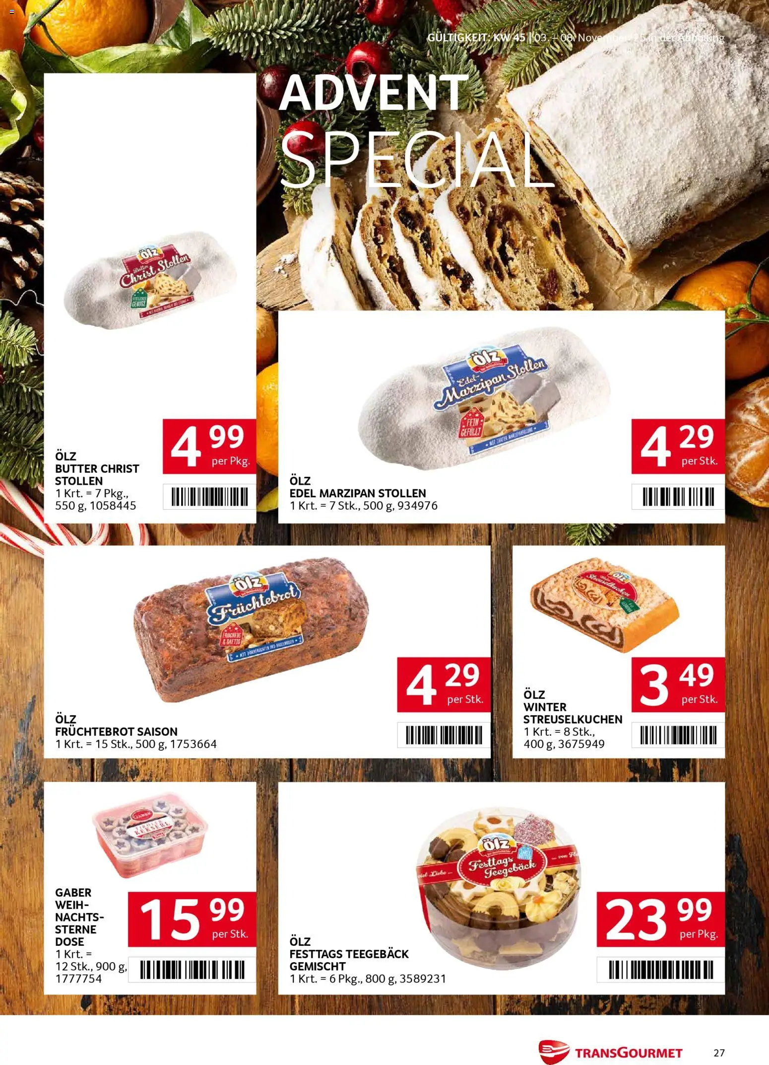 Transgourmet Flugblatt gültig ab 03.11.2025 | Seite: 27 | Produkte: Butter